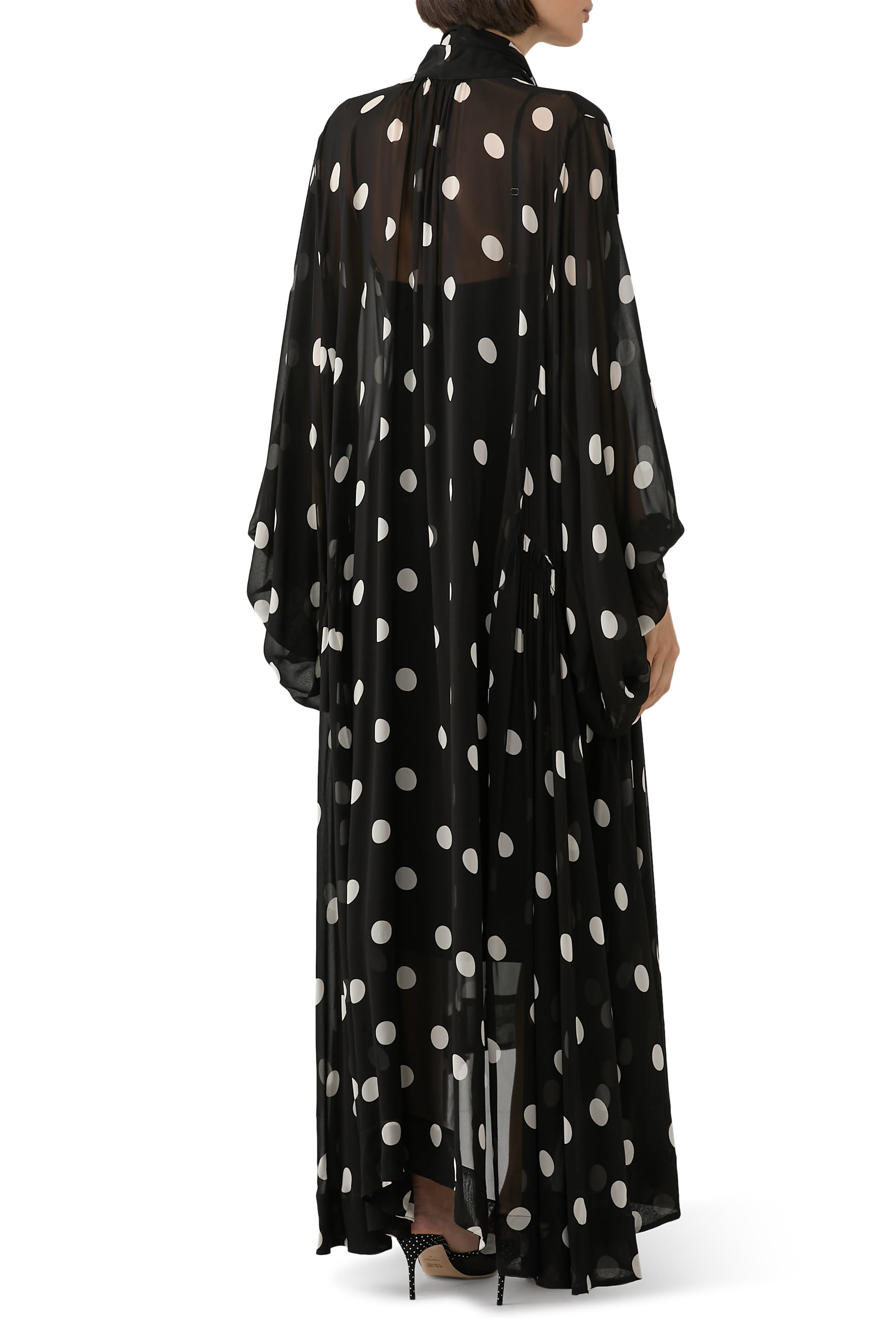 Crush Tie Neck Billow Dress