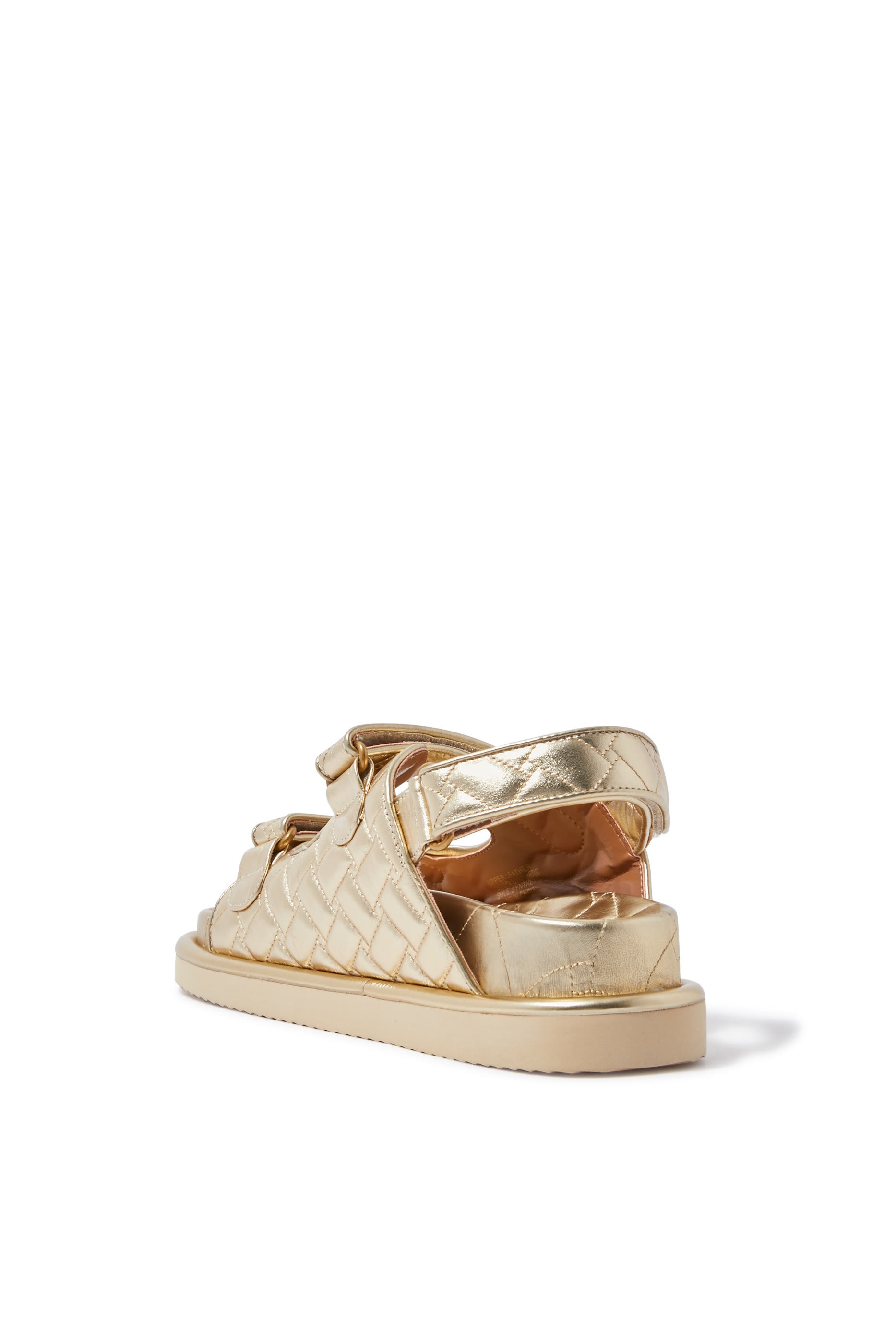 Orson Leather Quilted Platform Slingback Sandals