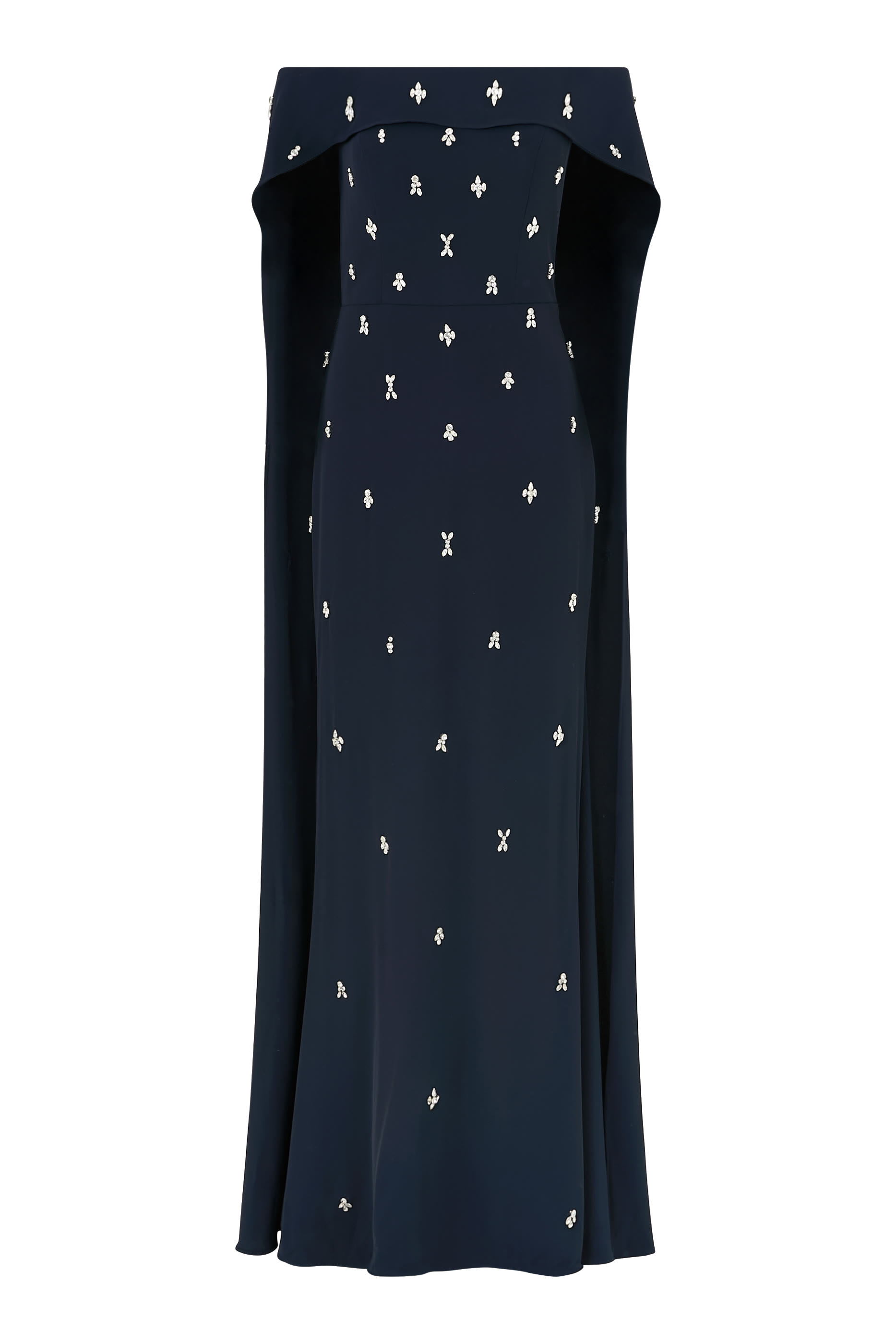 Off the Shoulder Cape Dress