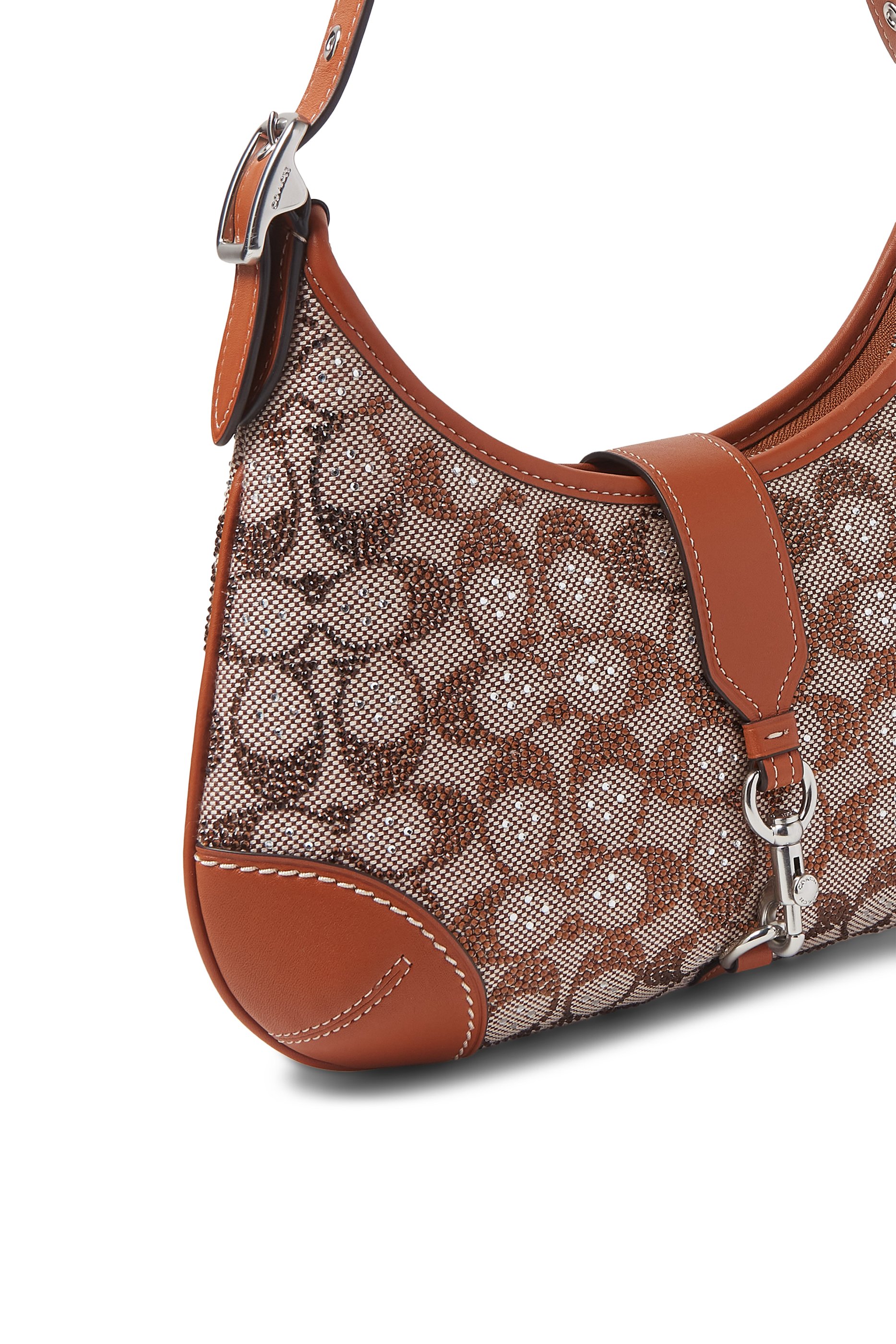 Hamptons Hobo Bag in Crystal Signature Jacquard
