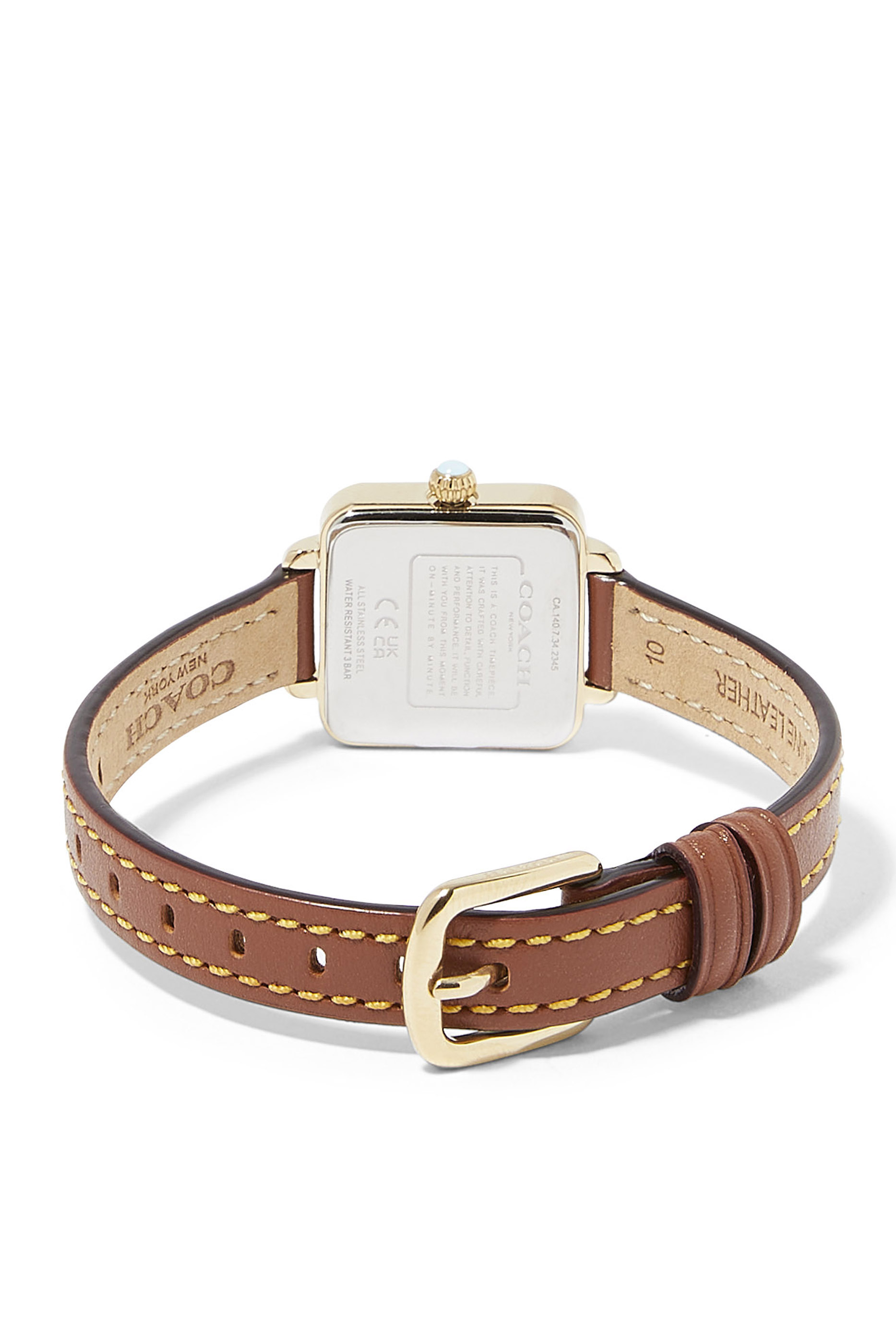 Cass 22mm Leather Strap Watch