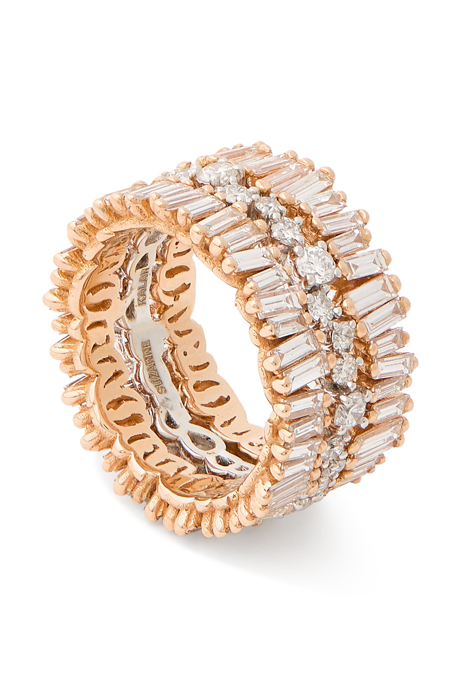 Classic Short Stack Eternity Band, 18k Rose Gold & Diamonds