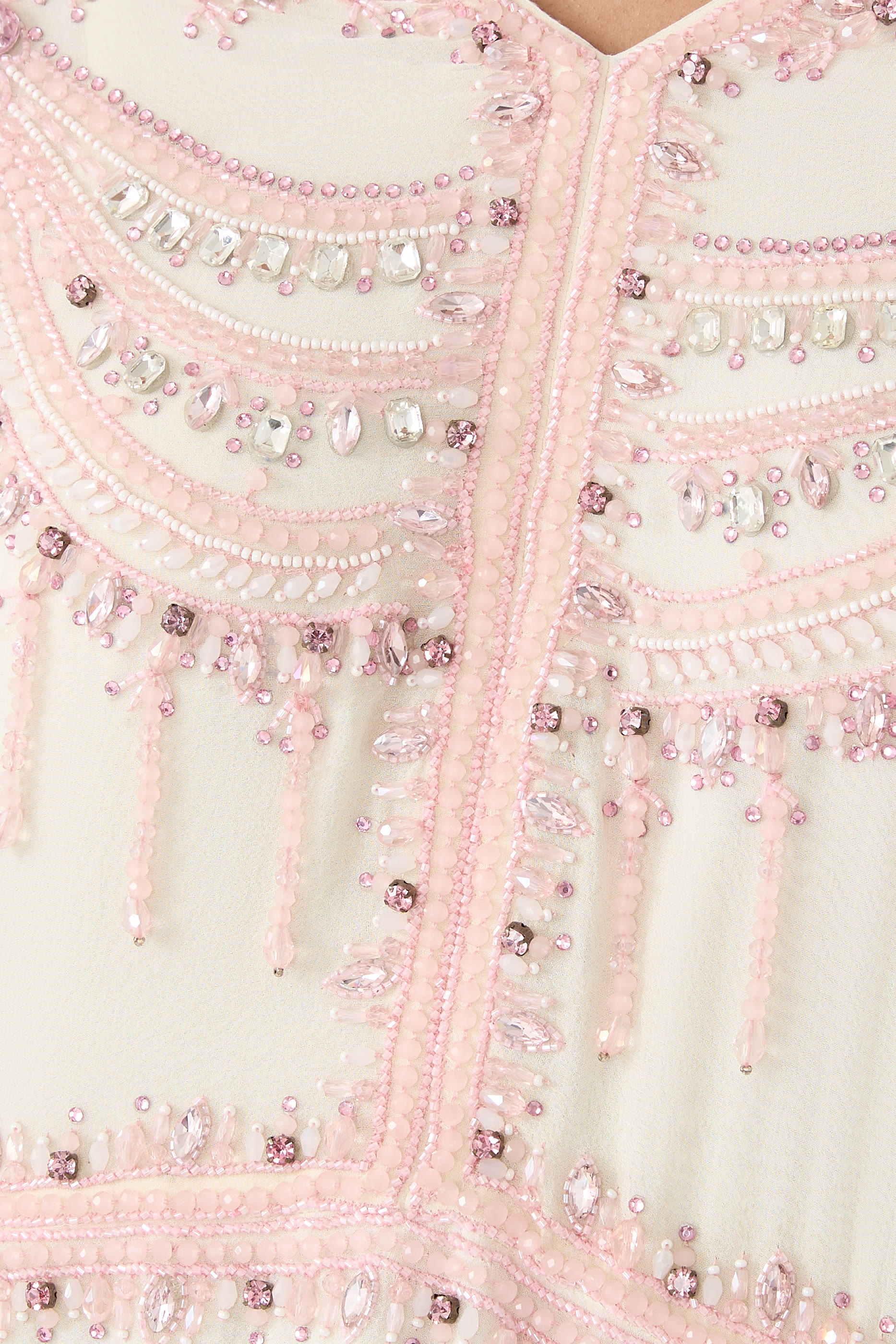 Georgette Stone Work Cowl Kaftan