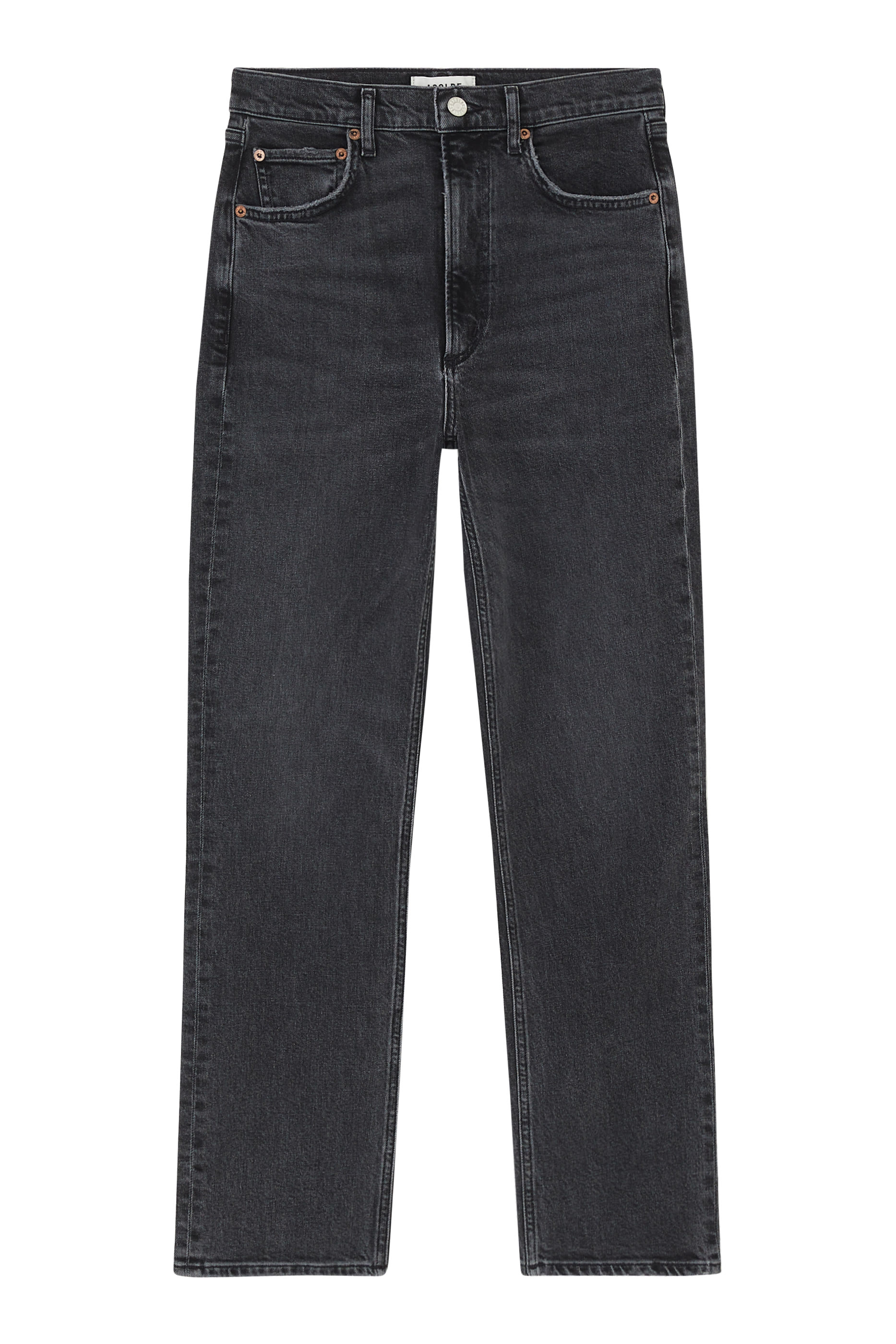 High Rise Stove Pipe Jeans