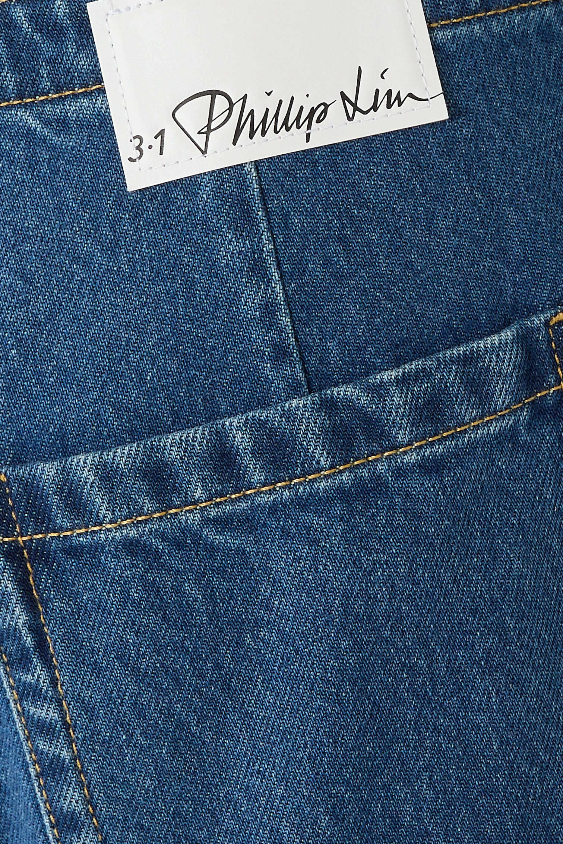 Asymmetric Denim Skirt 