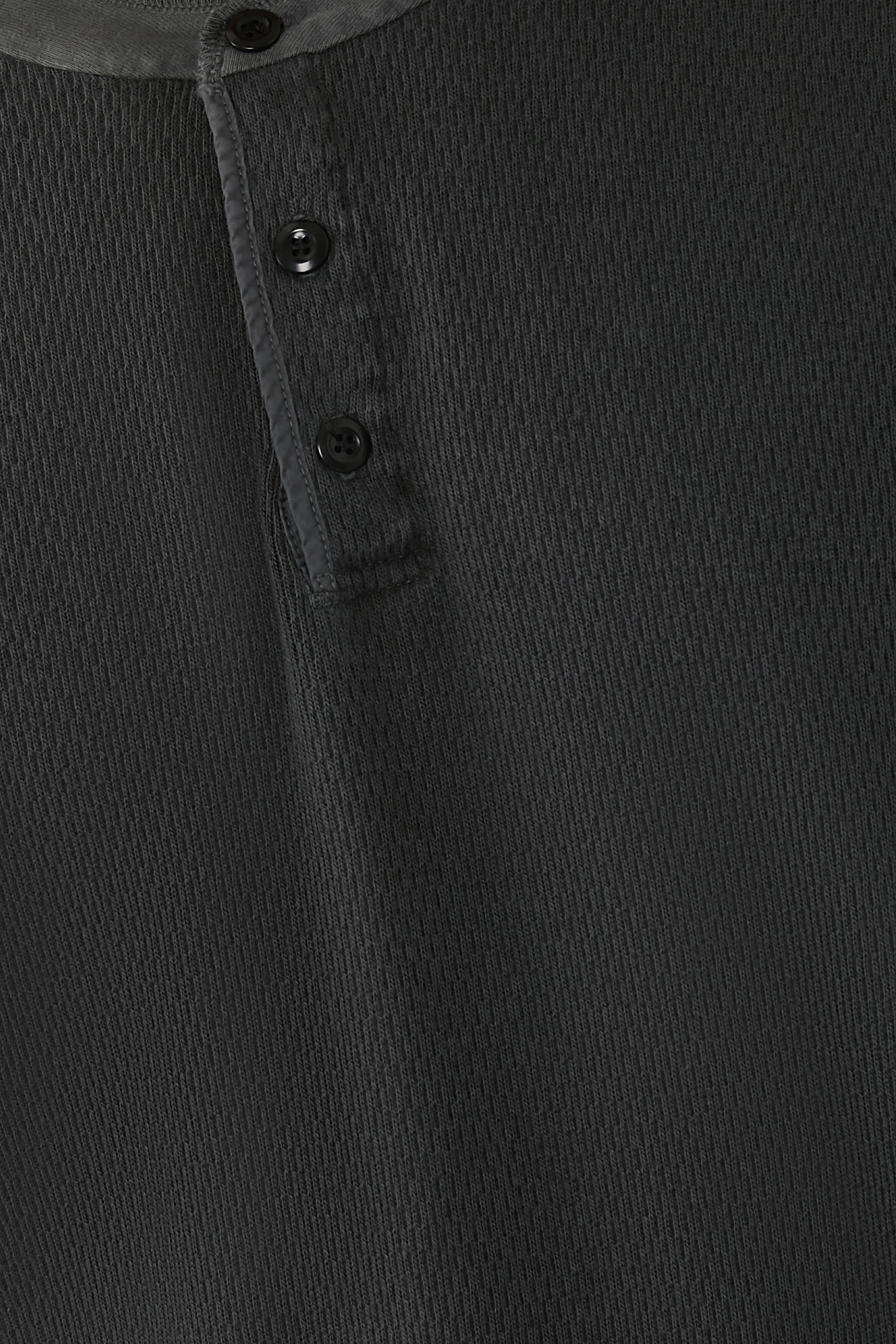 Waffle Three Button Henley