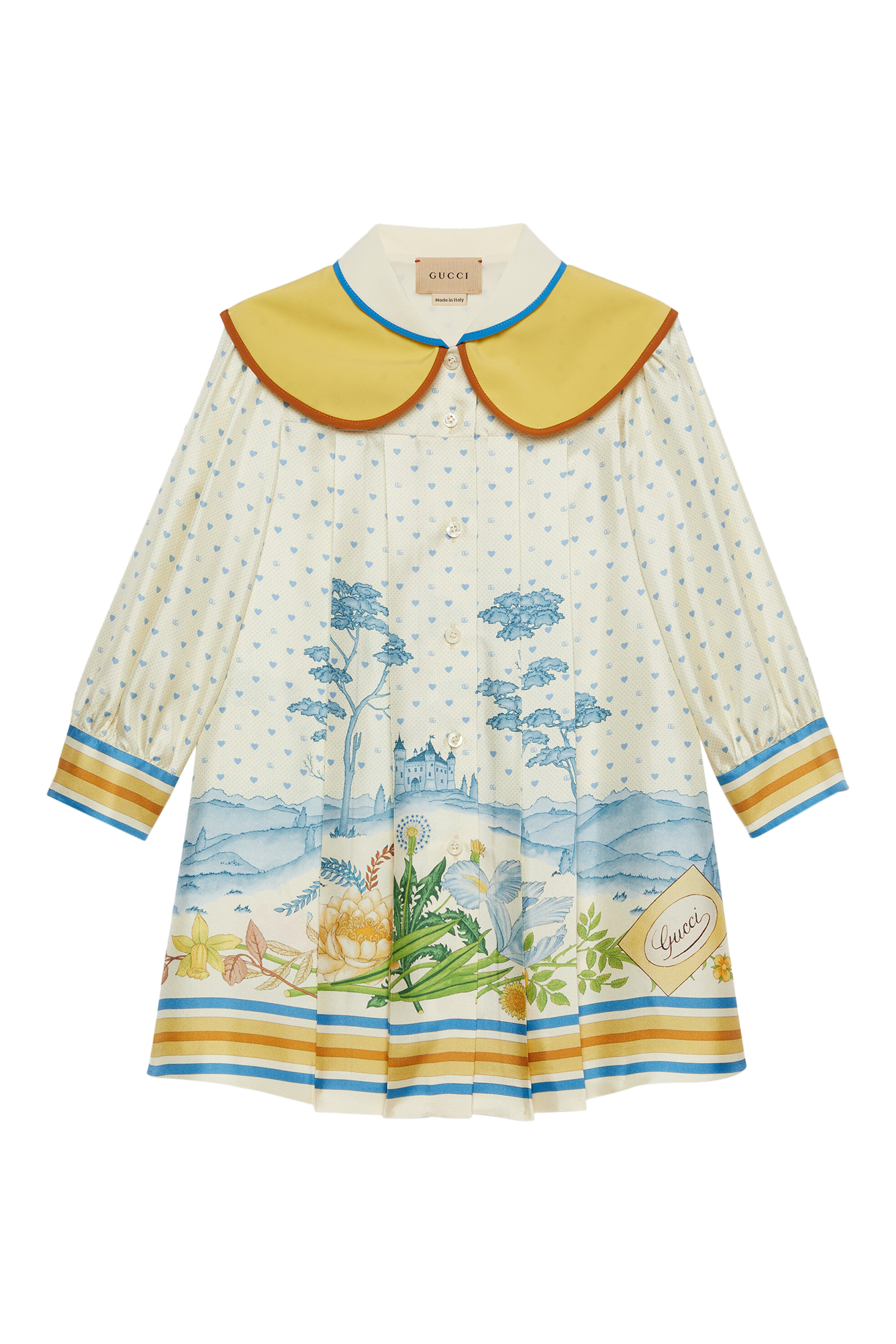 Kids Printed Silk Dress