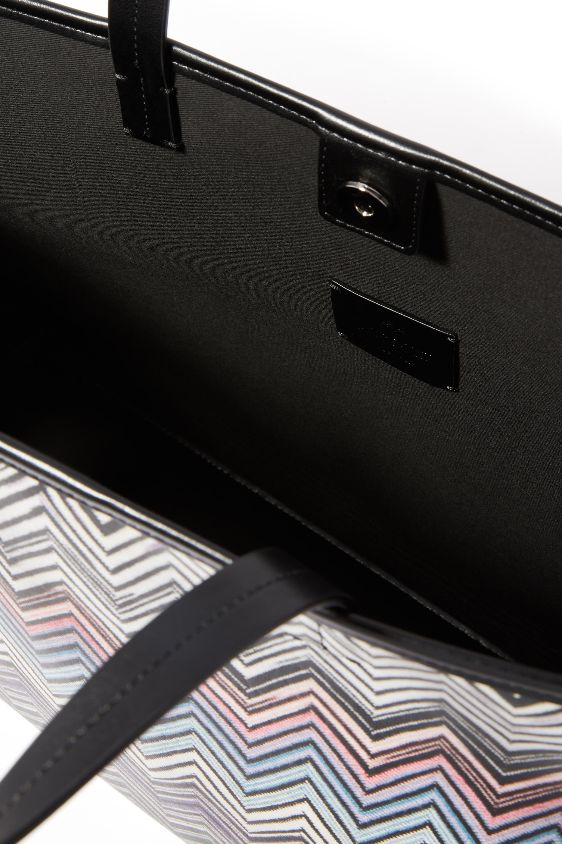 Zigzag Coated Fabric Medium Tote Bag