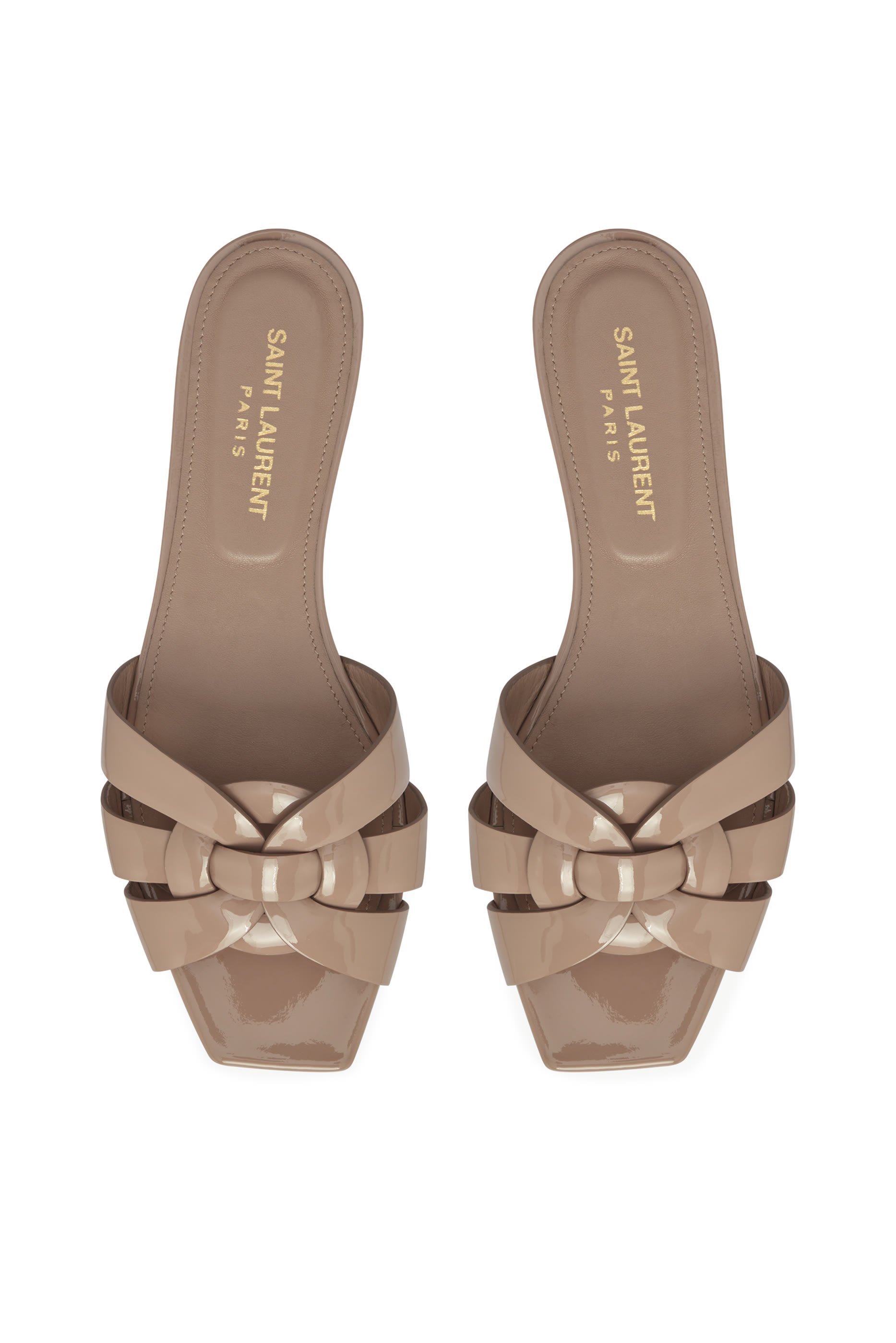 Tribute Mules in Patent Leather 