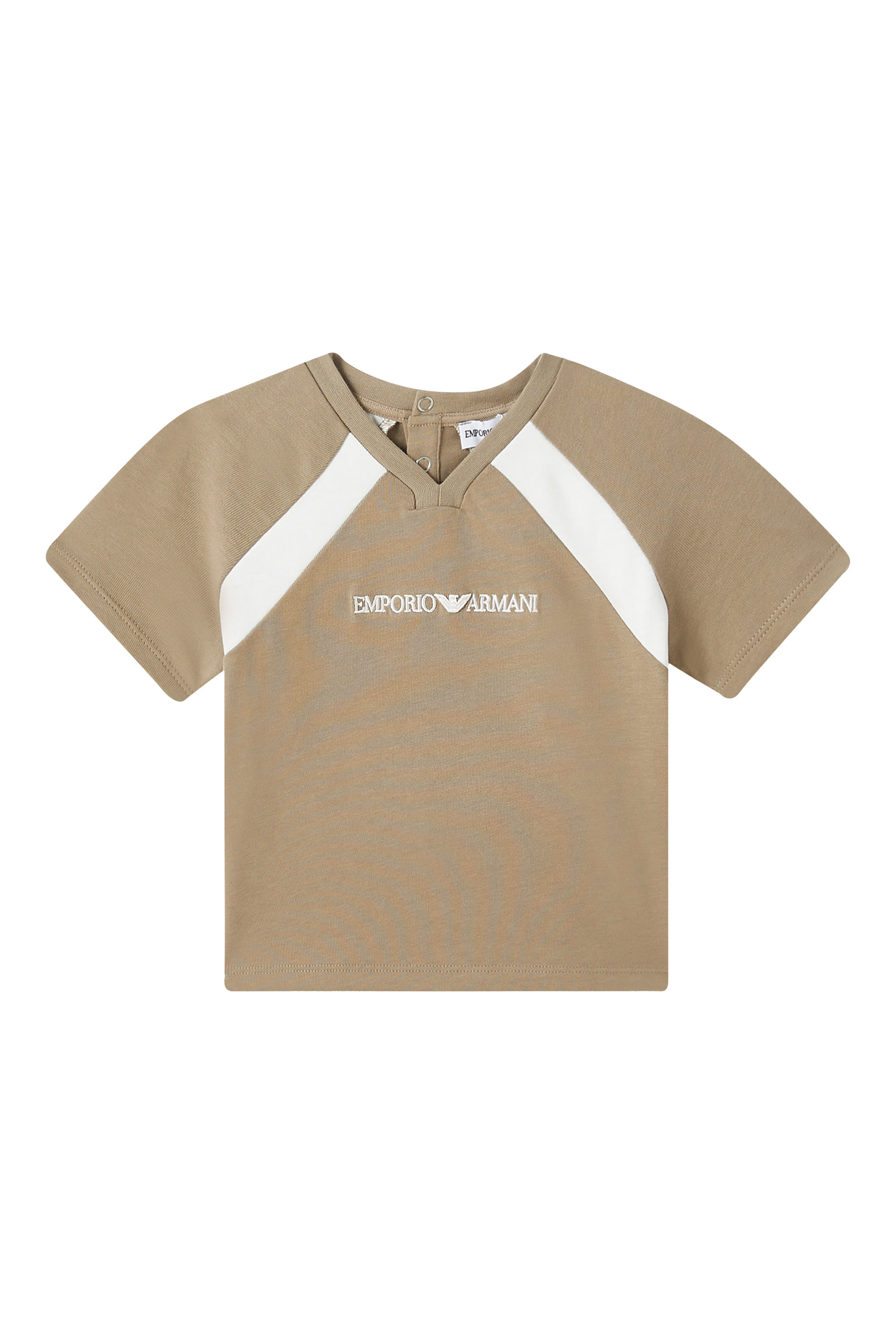 Kids Color Block EA Text Logo Shirt