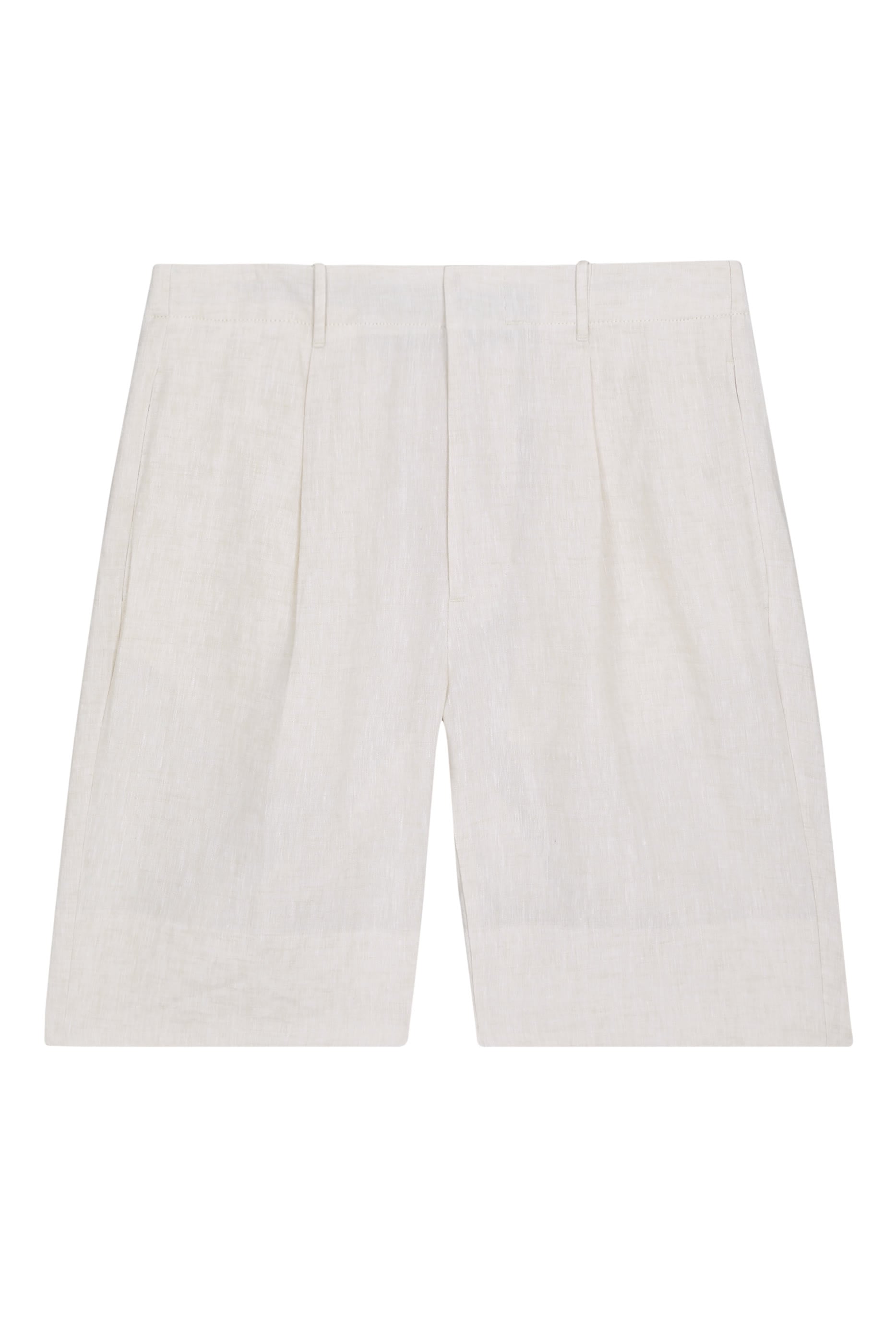 Pleated Bermuda Shorts