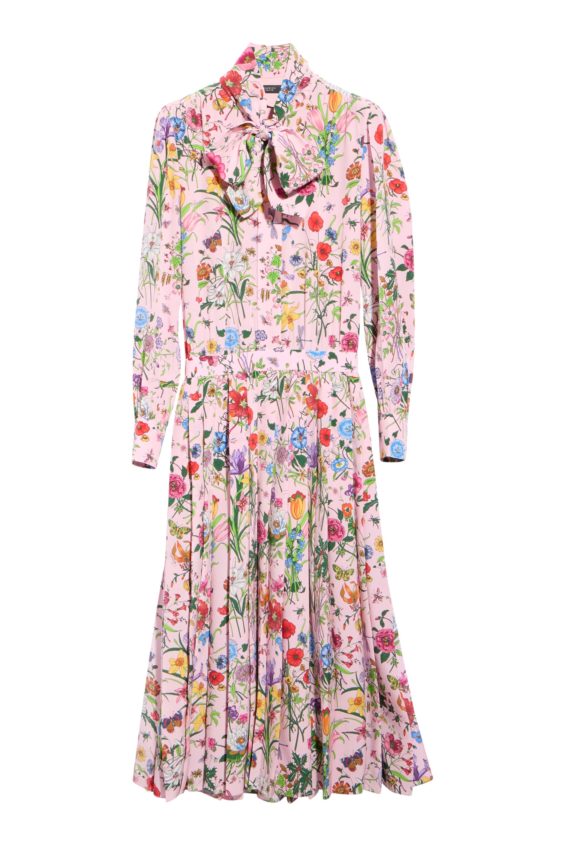  Printed Silk Chemisier Dress