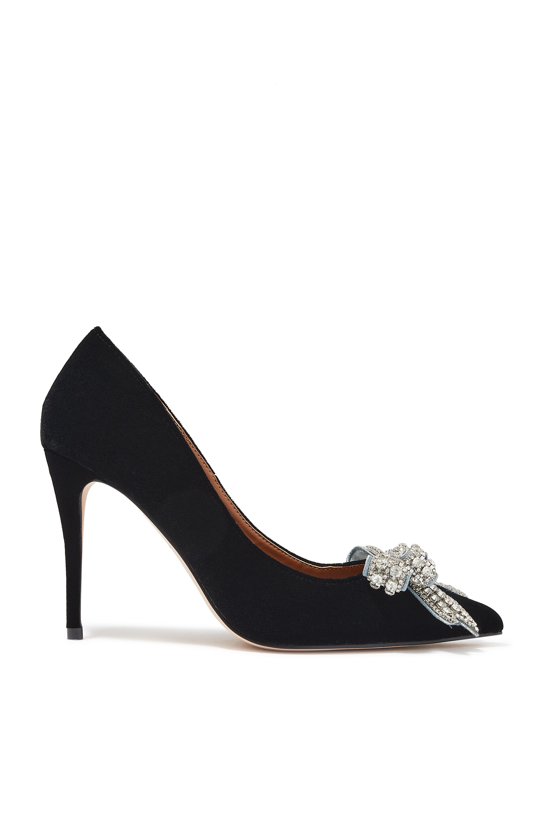 Belgravia 95 Bow Velvet Pumps