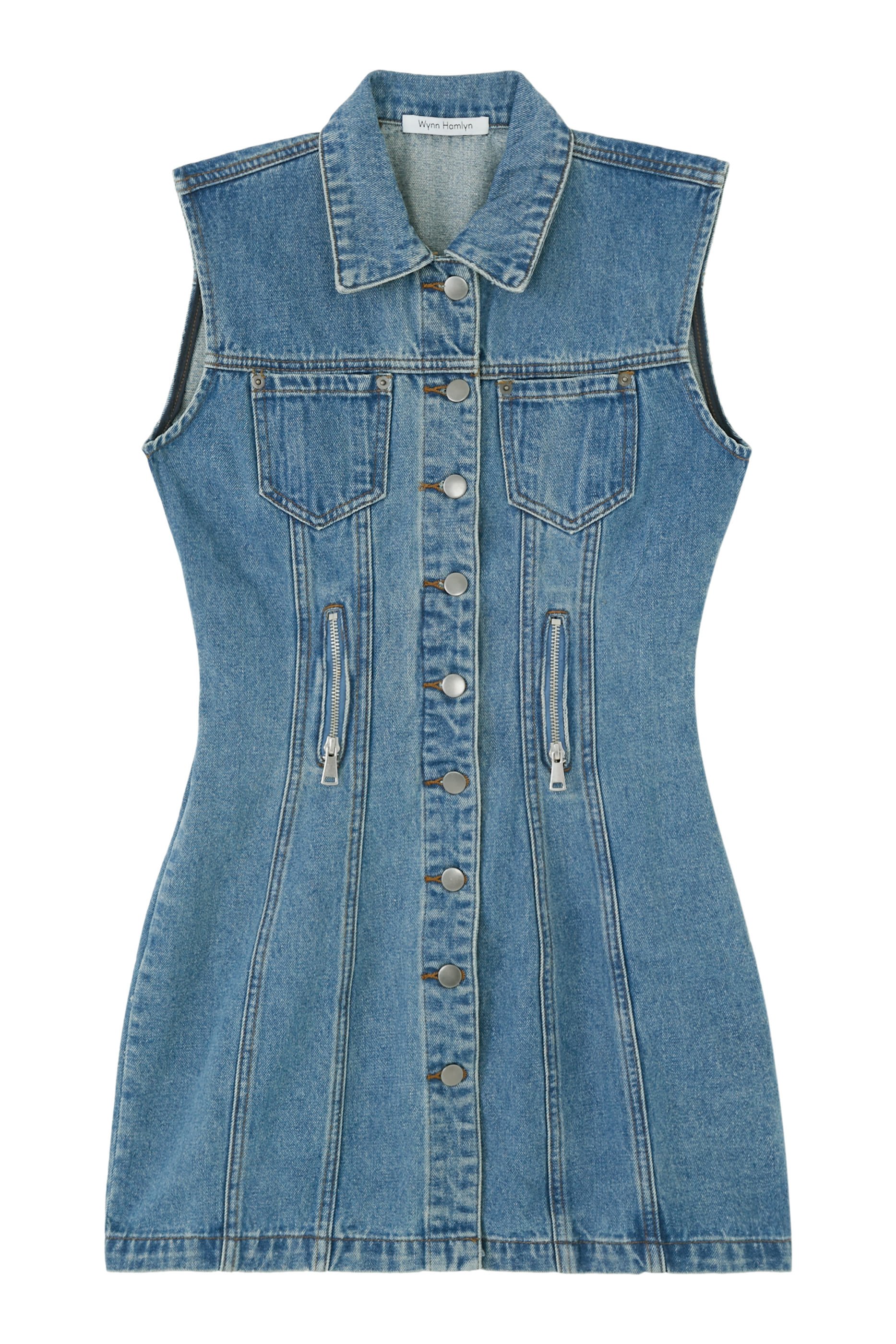Zipper Denim Mini Dress