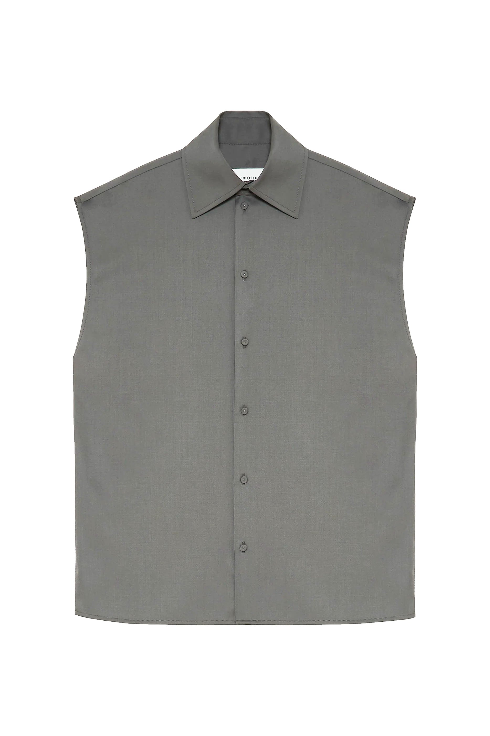Malik Tank Shirt in Virgin Wool