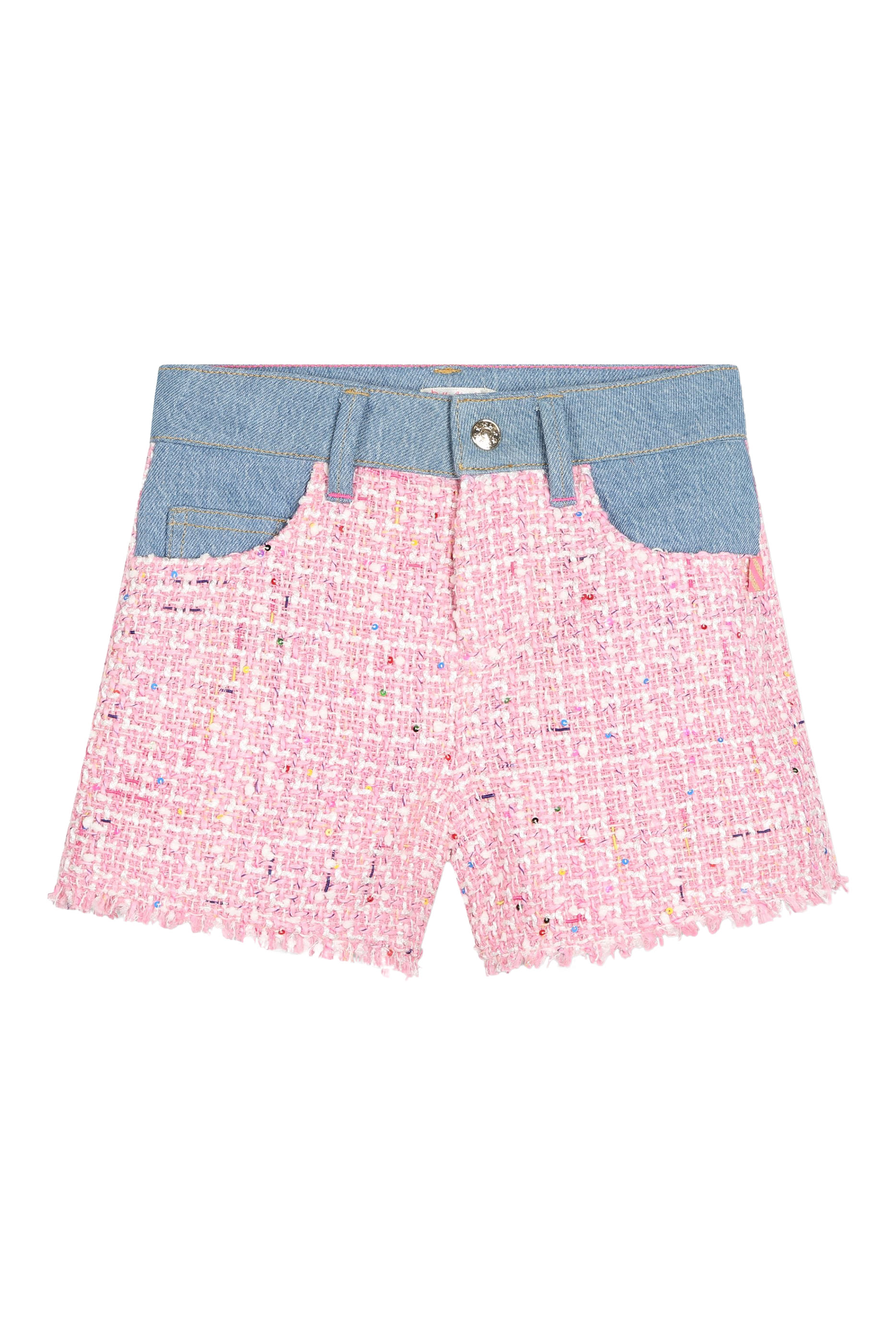 Kids Tweed Shorts with Denim Trim