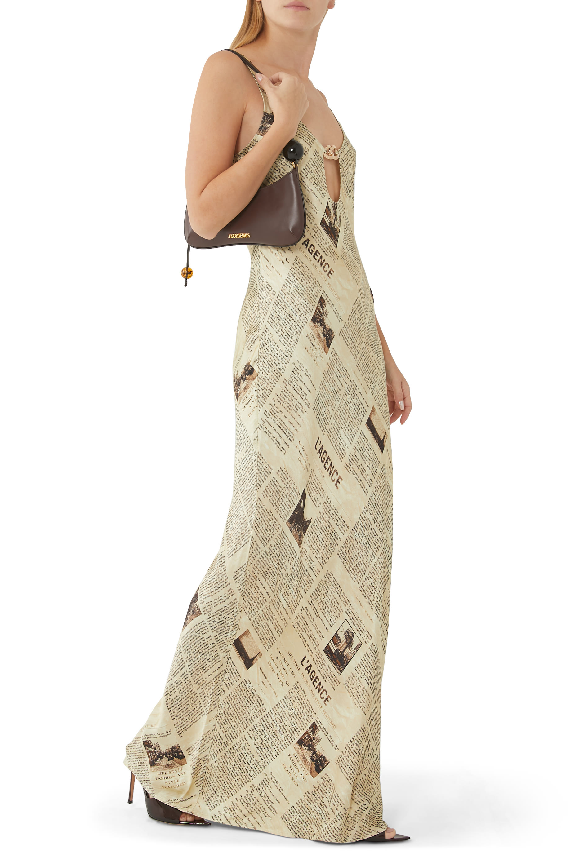 Yasmin Cut-Out Newspaper Dress