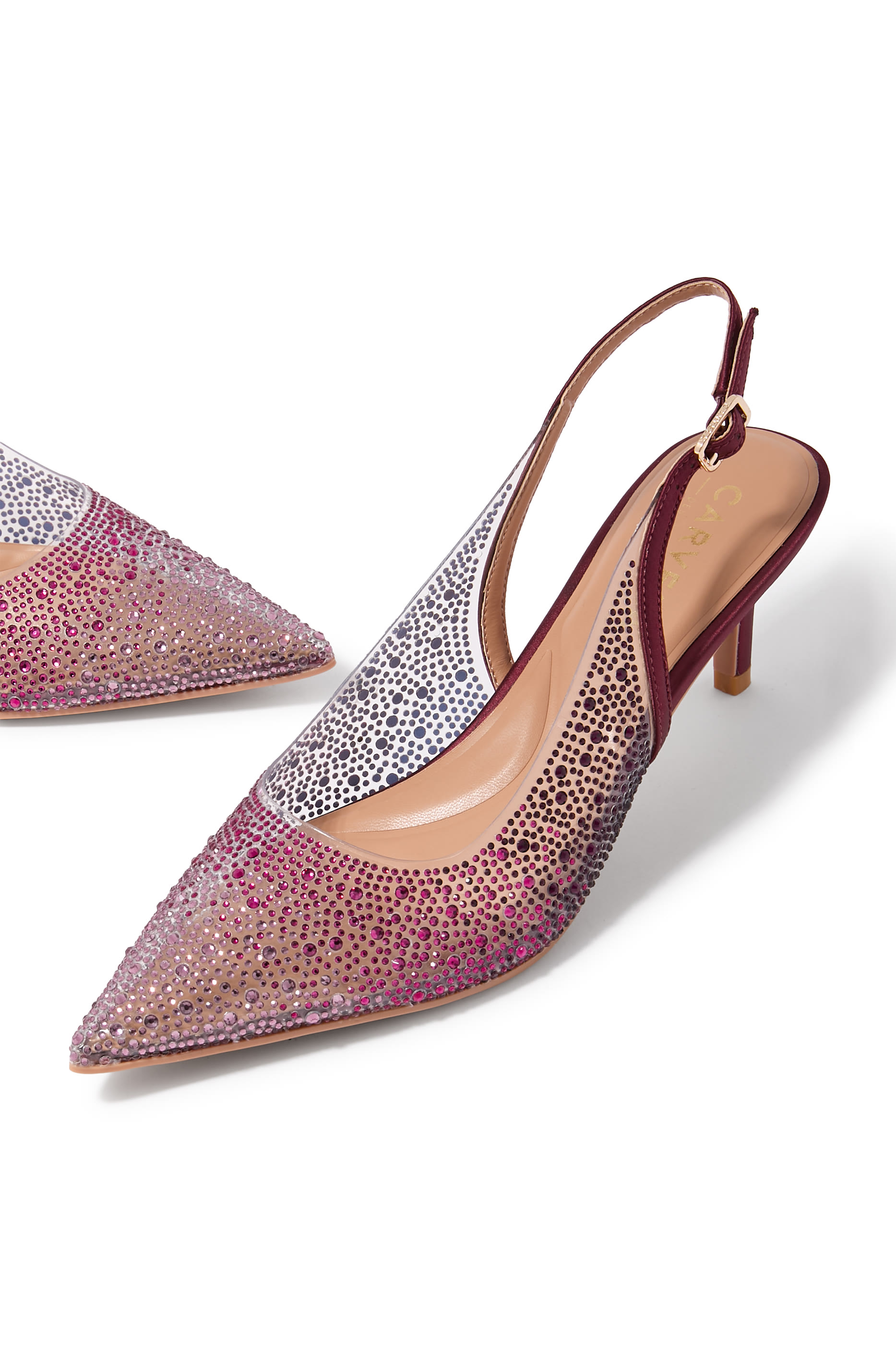 Positano 70 Vinyl Sling Back Heels