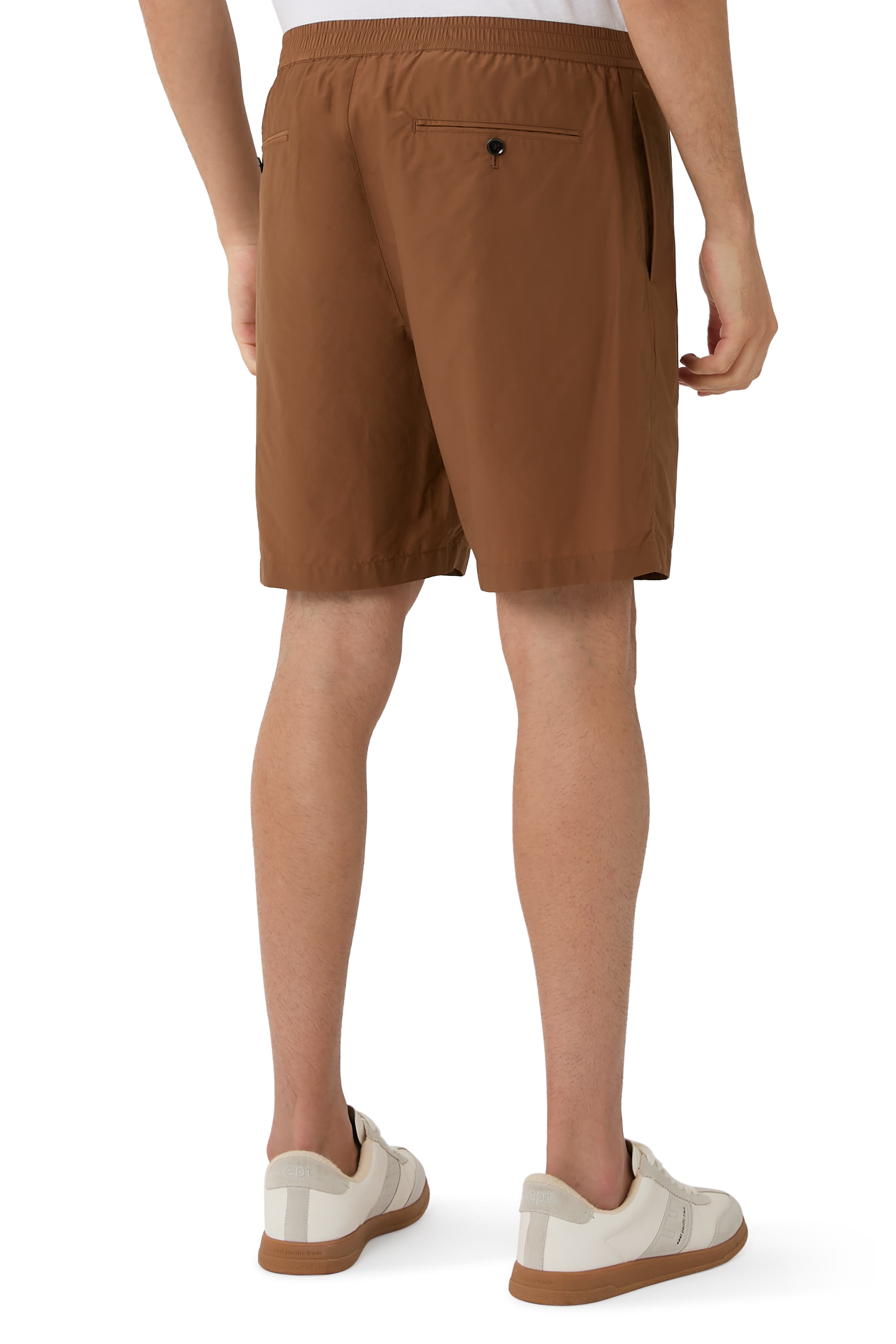 Elasticated Straight Bermuda Shorts