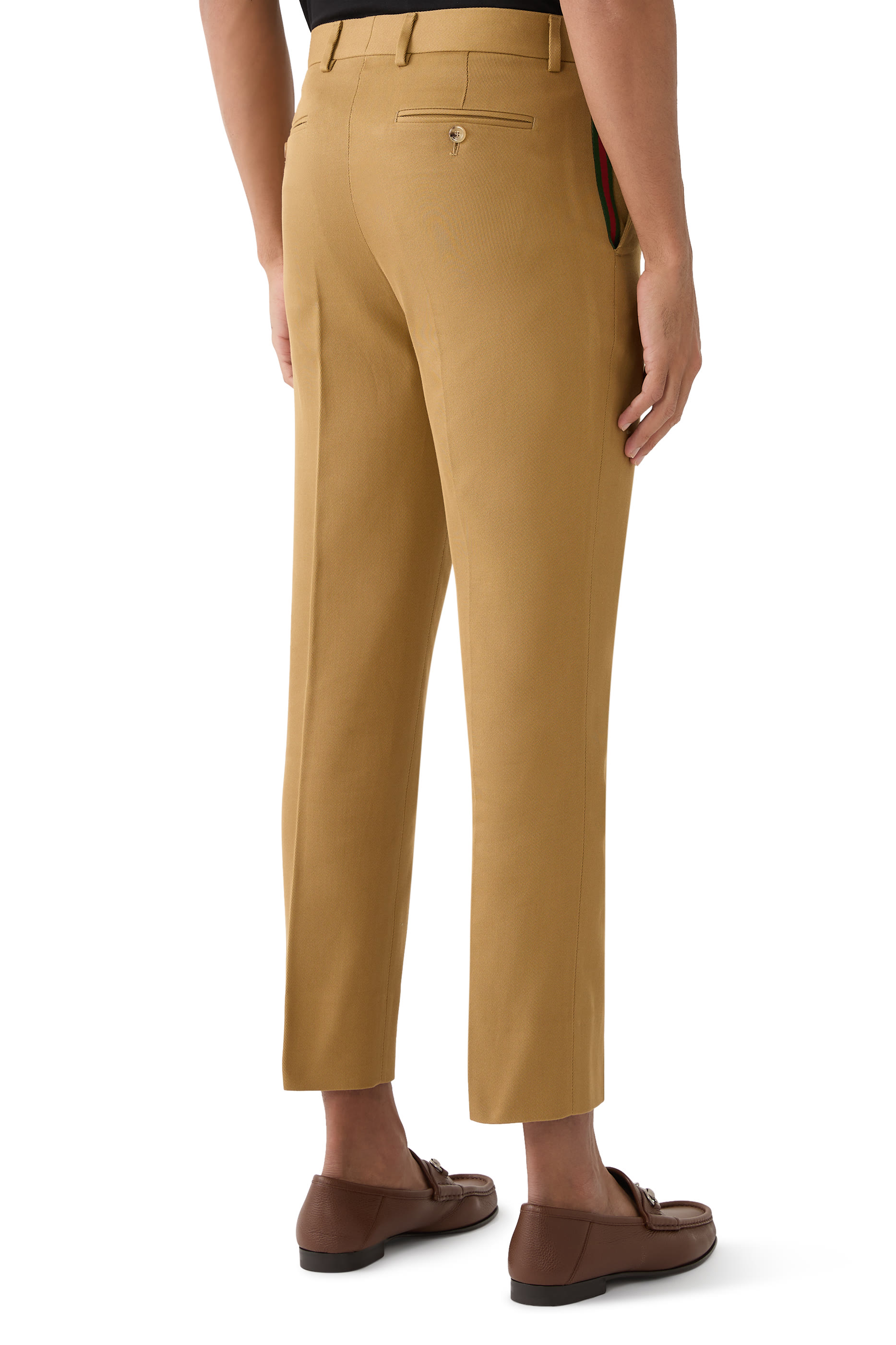 Cotton Ankle Pants with Web