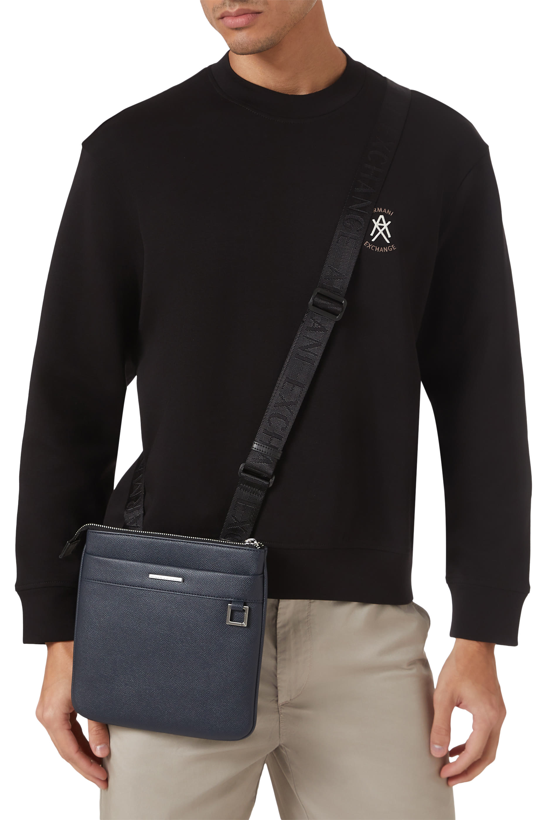 Logo Technical Fabric Crossbody Bag