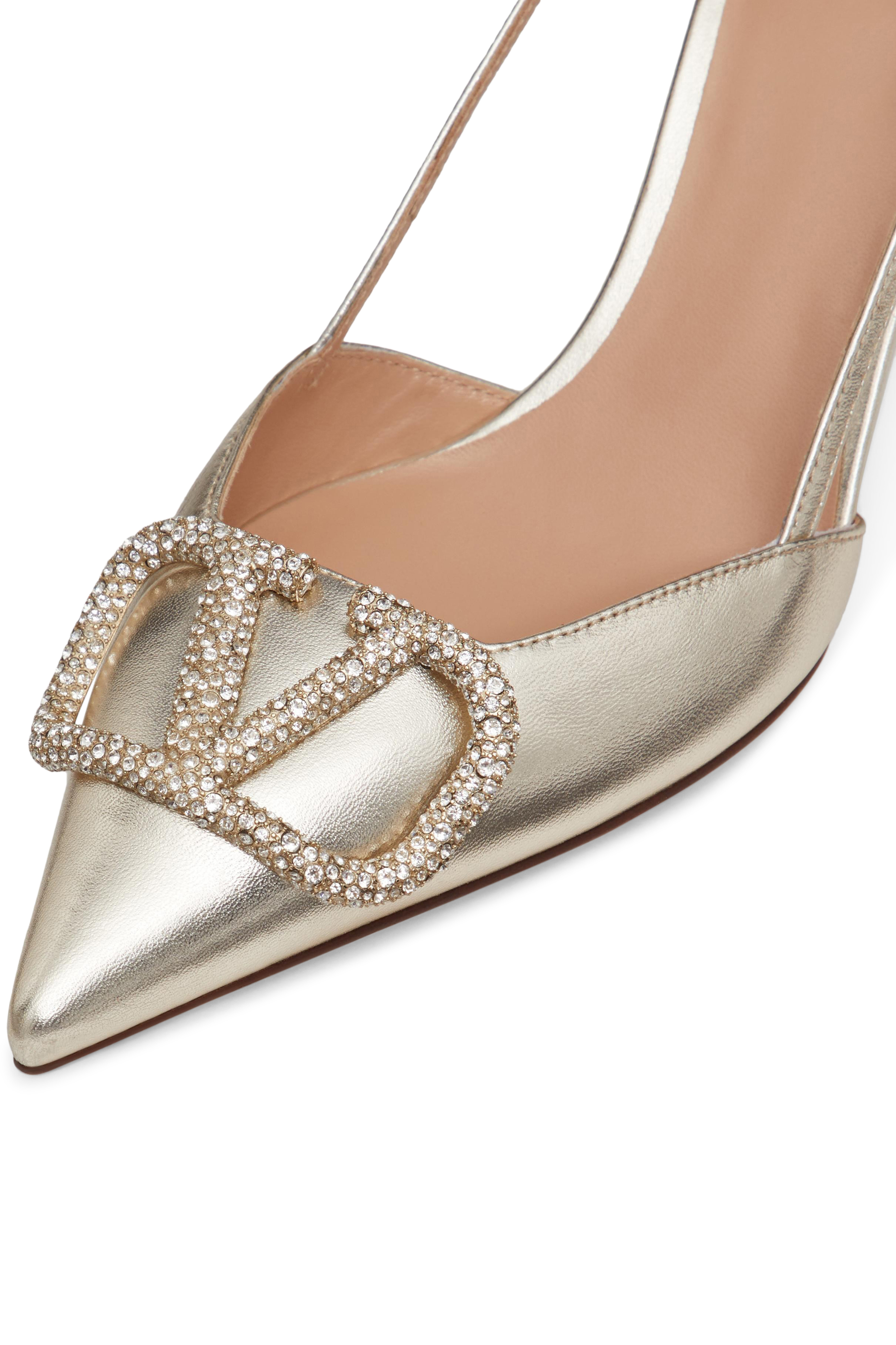 Valentino Garavani 80 V Logo Slingback Pumps