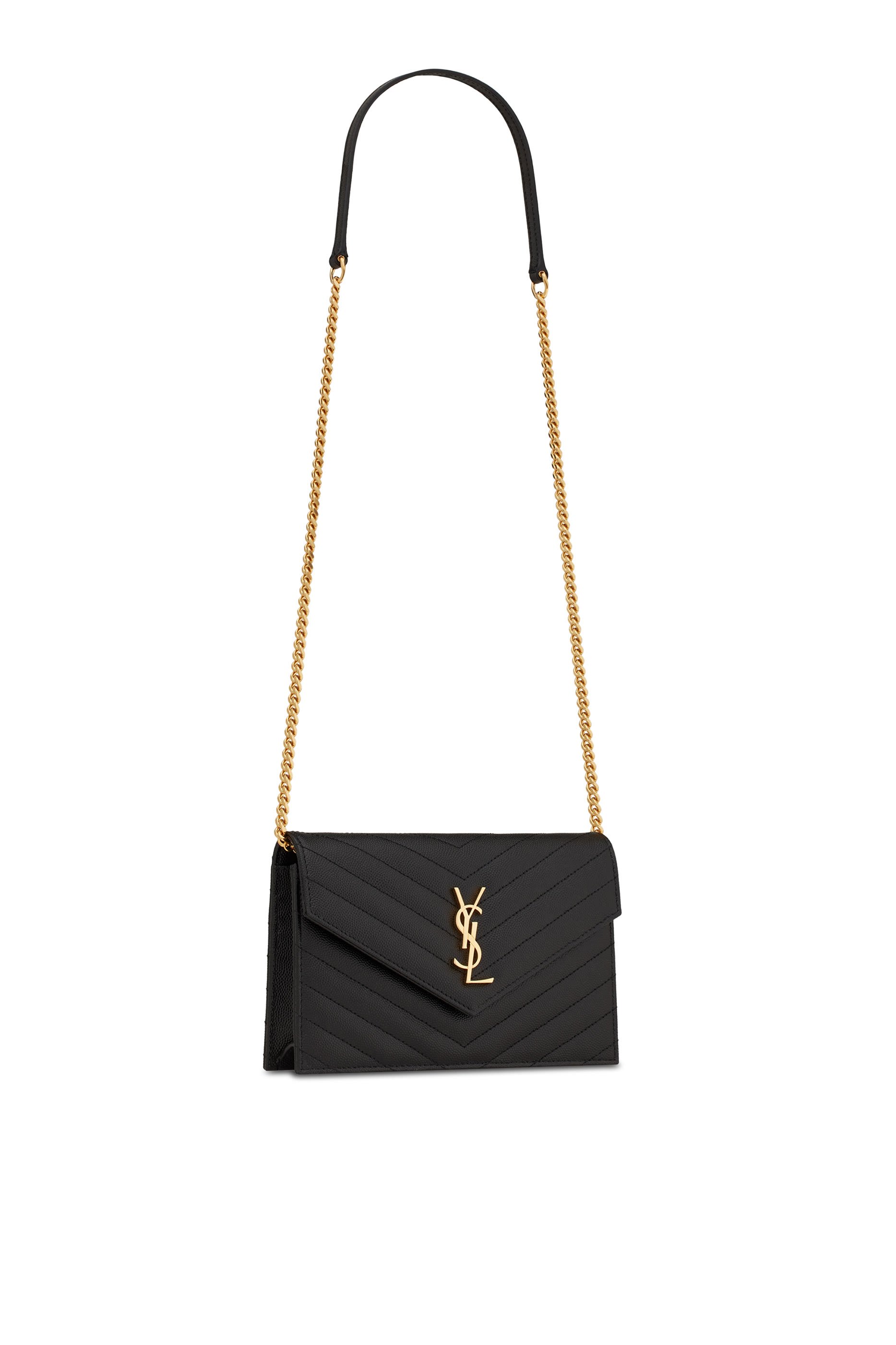 Cassandre Envelope Chain Wallet in Grain De Poudre Leather 