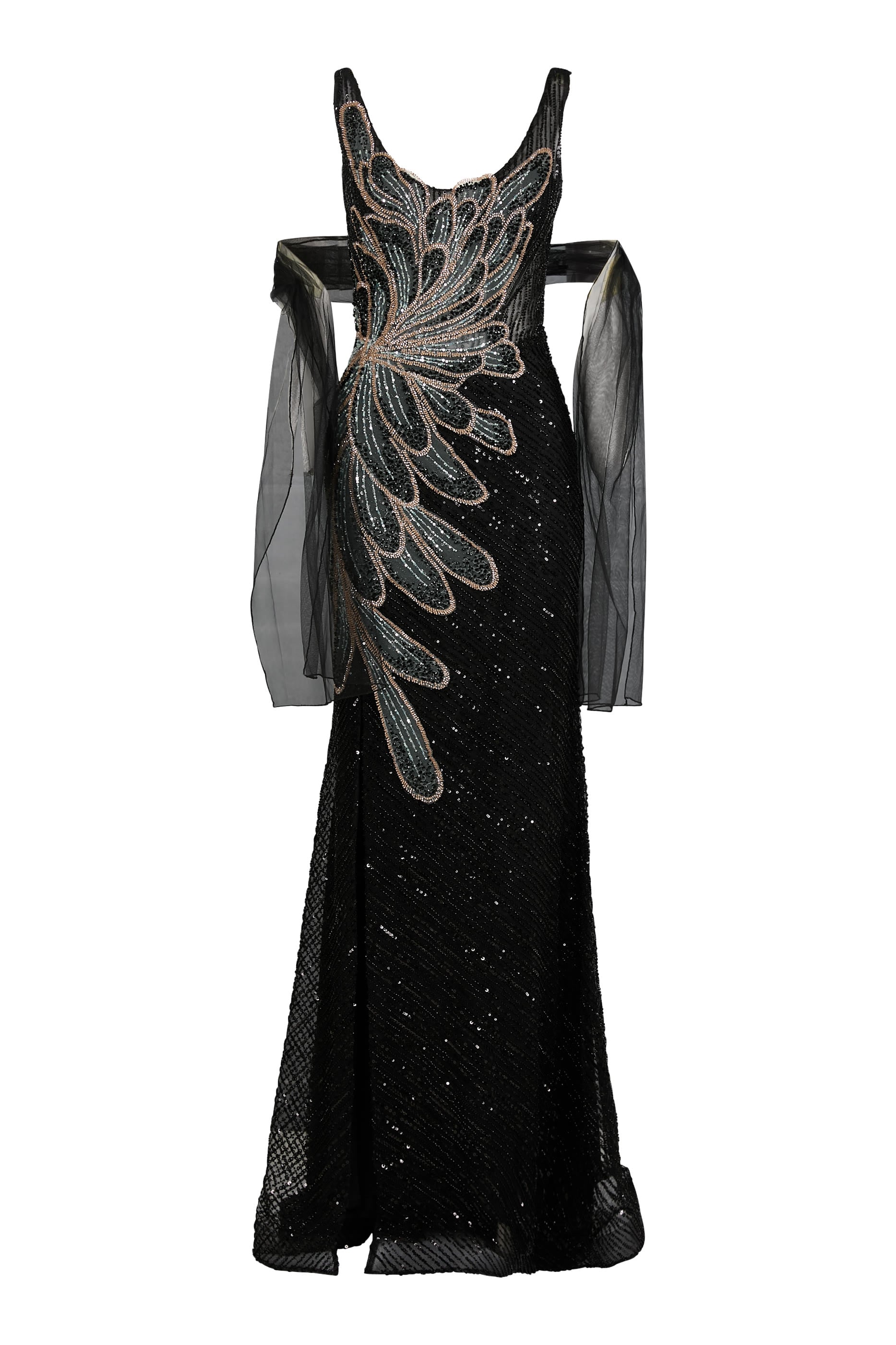 Glitter Floral Gown