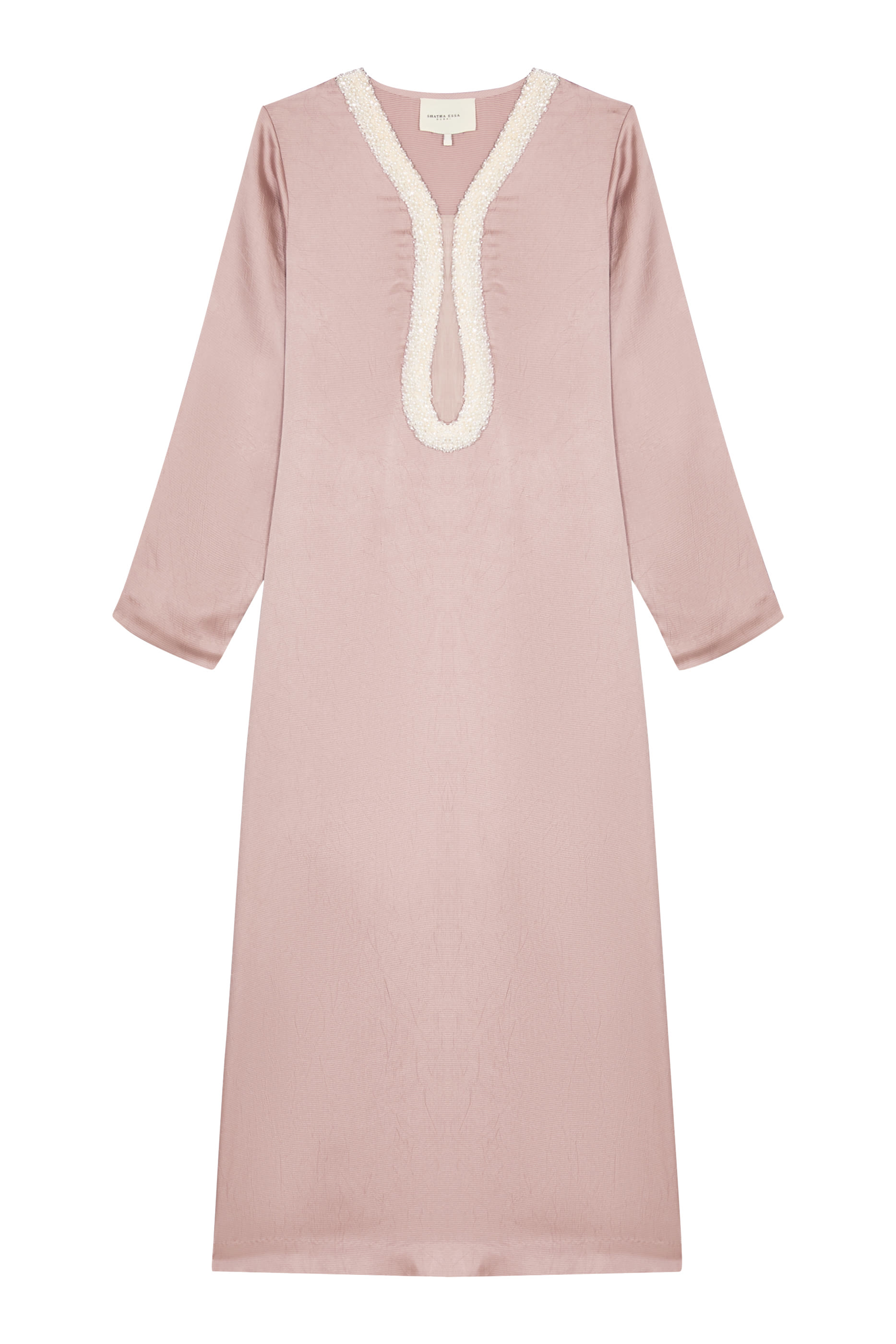 Intricate Embellished Neck Cut-Out Detail Dress