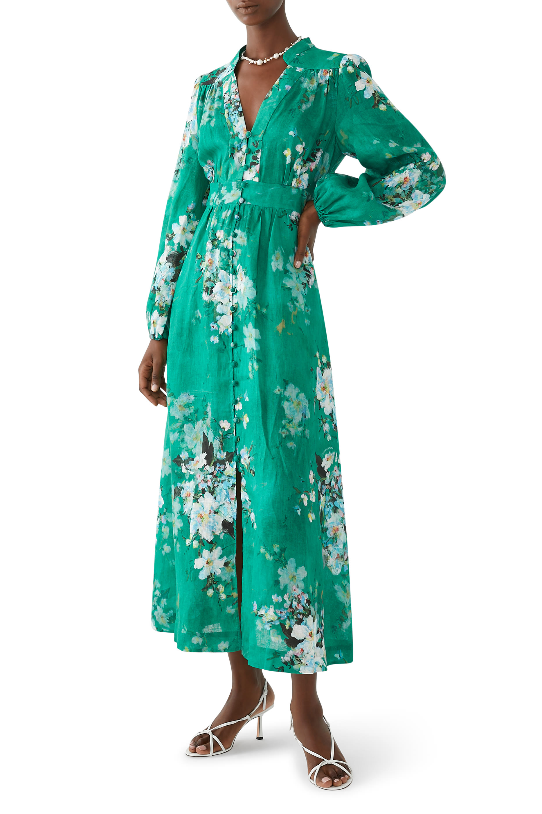 Everley Plunge Midi Dress