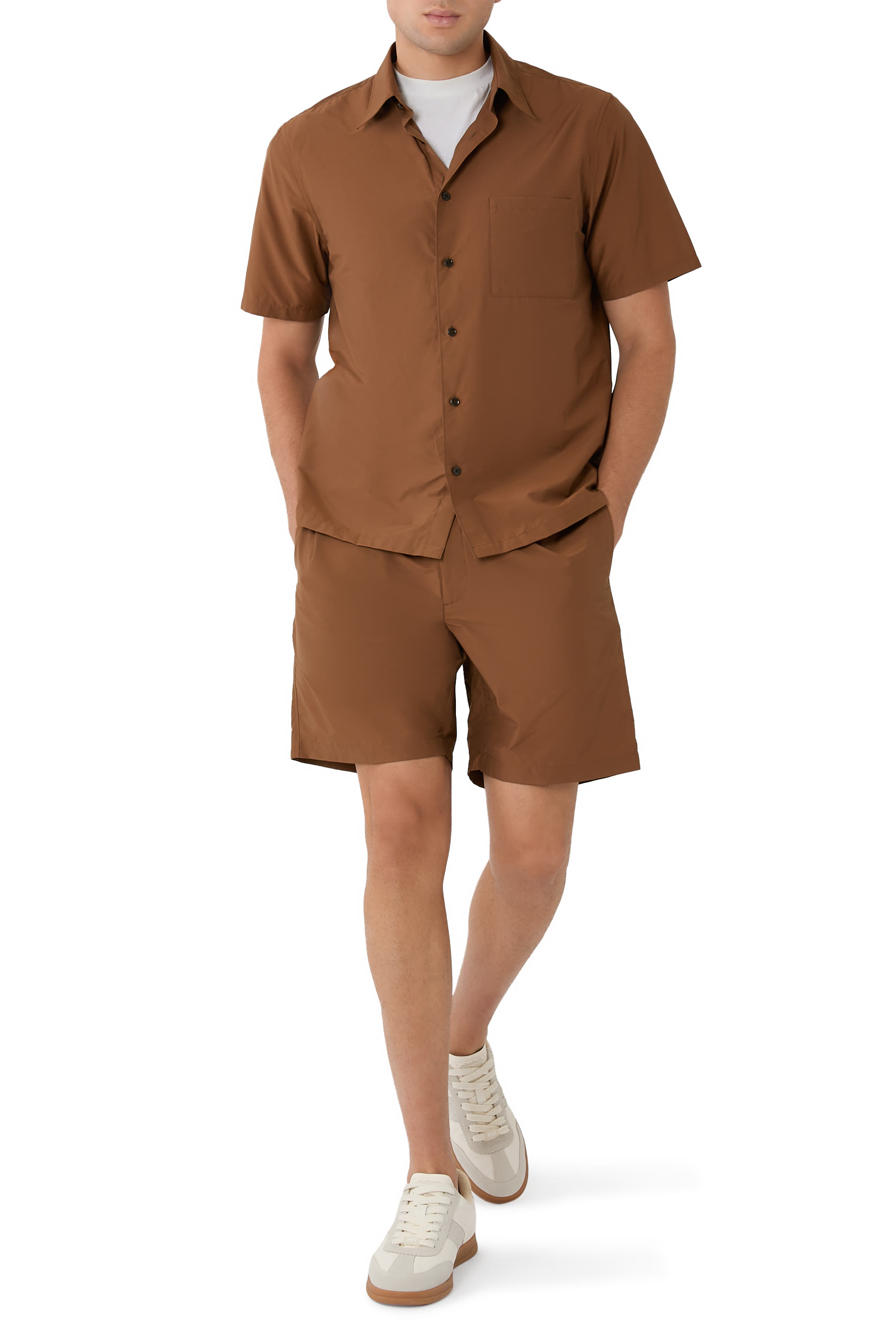 Elasticated Straight Bermuda Shorts