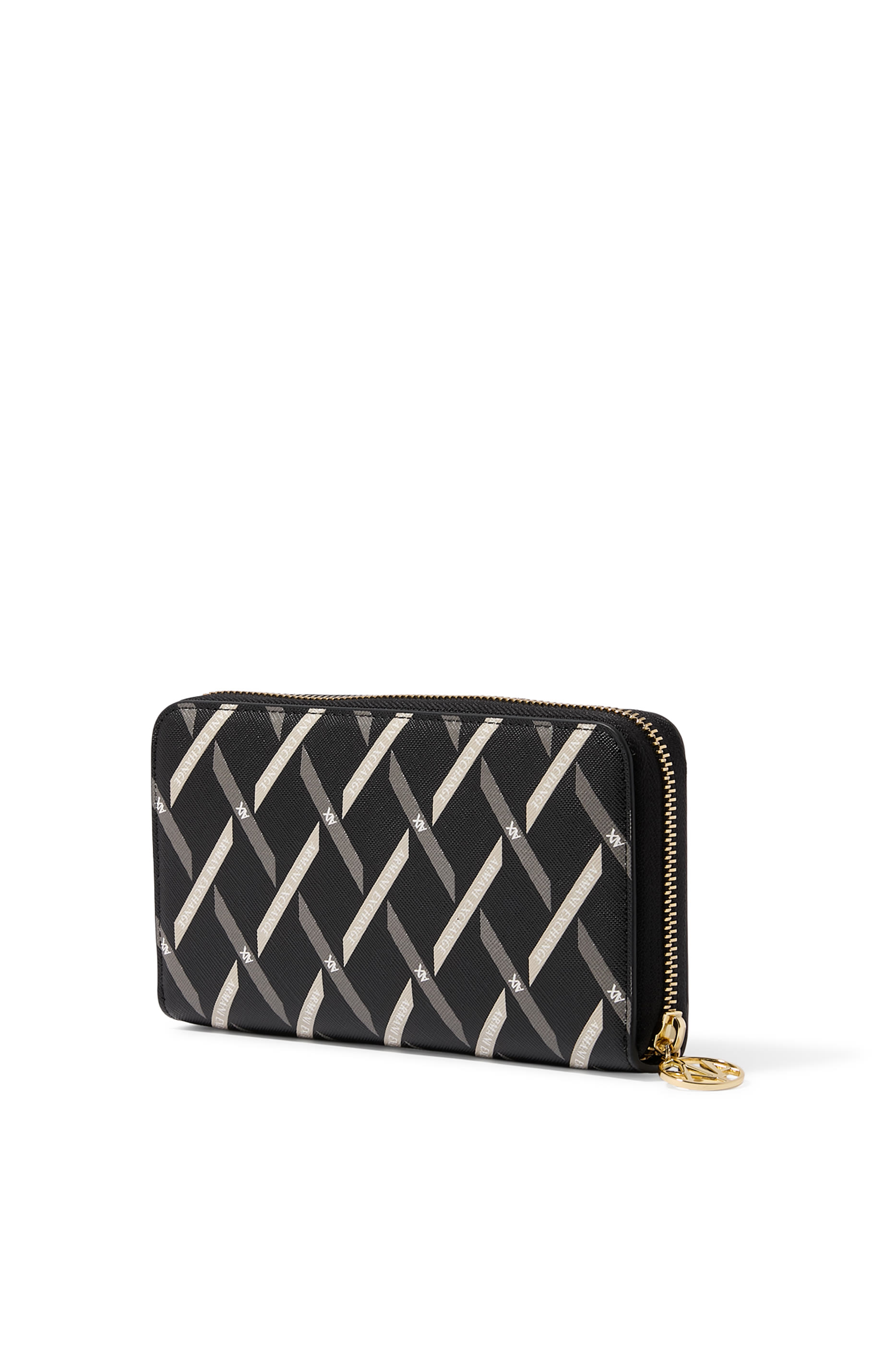 Gynger Patterned Lines Zipped Wallet