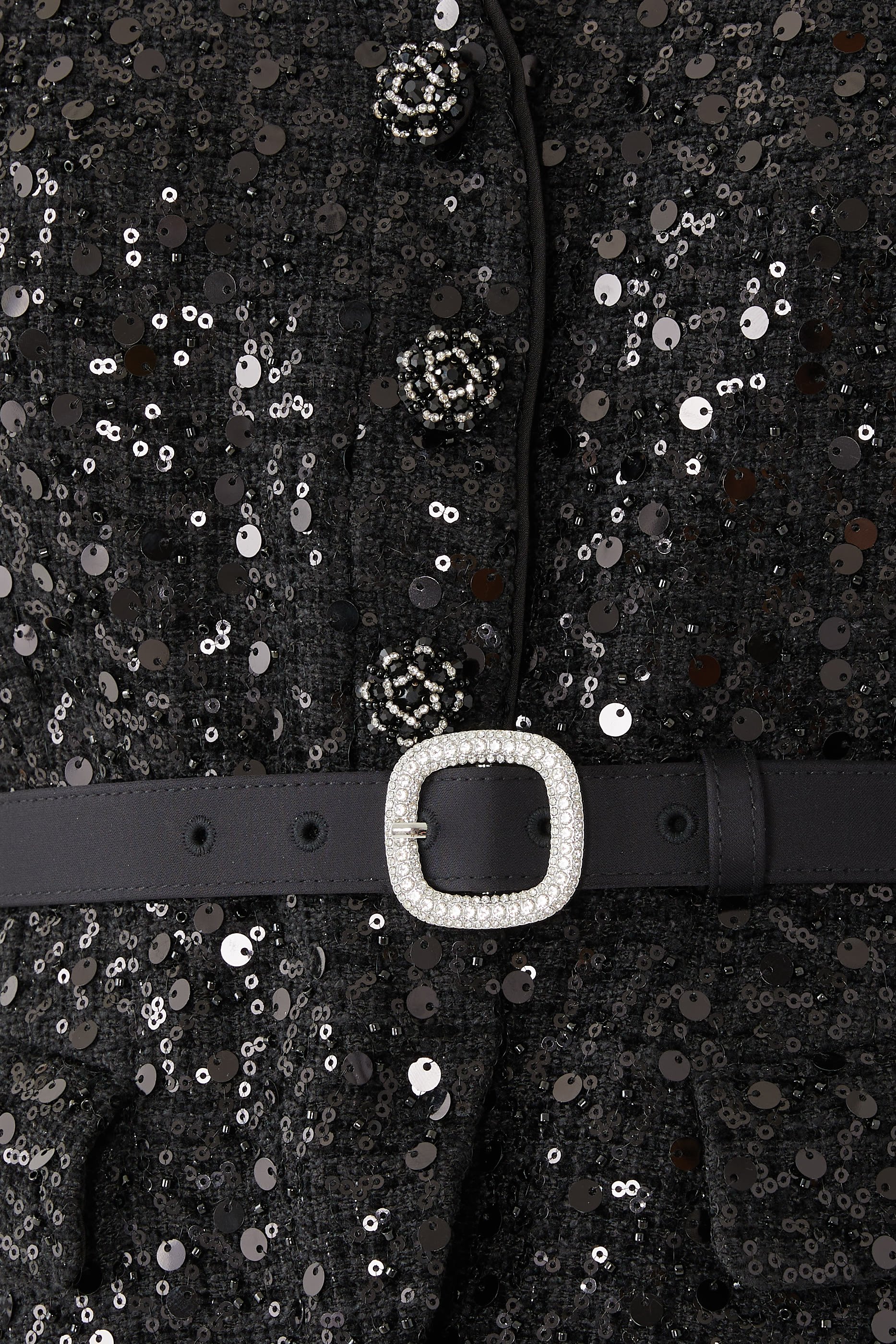 Sequin Boucle Maxi Dress