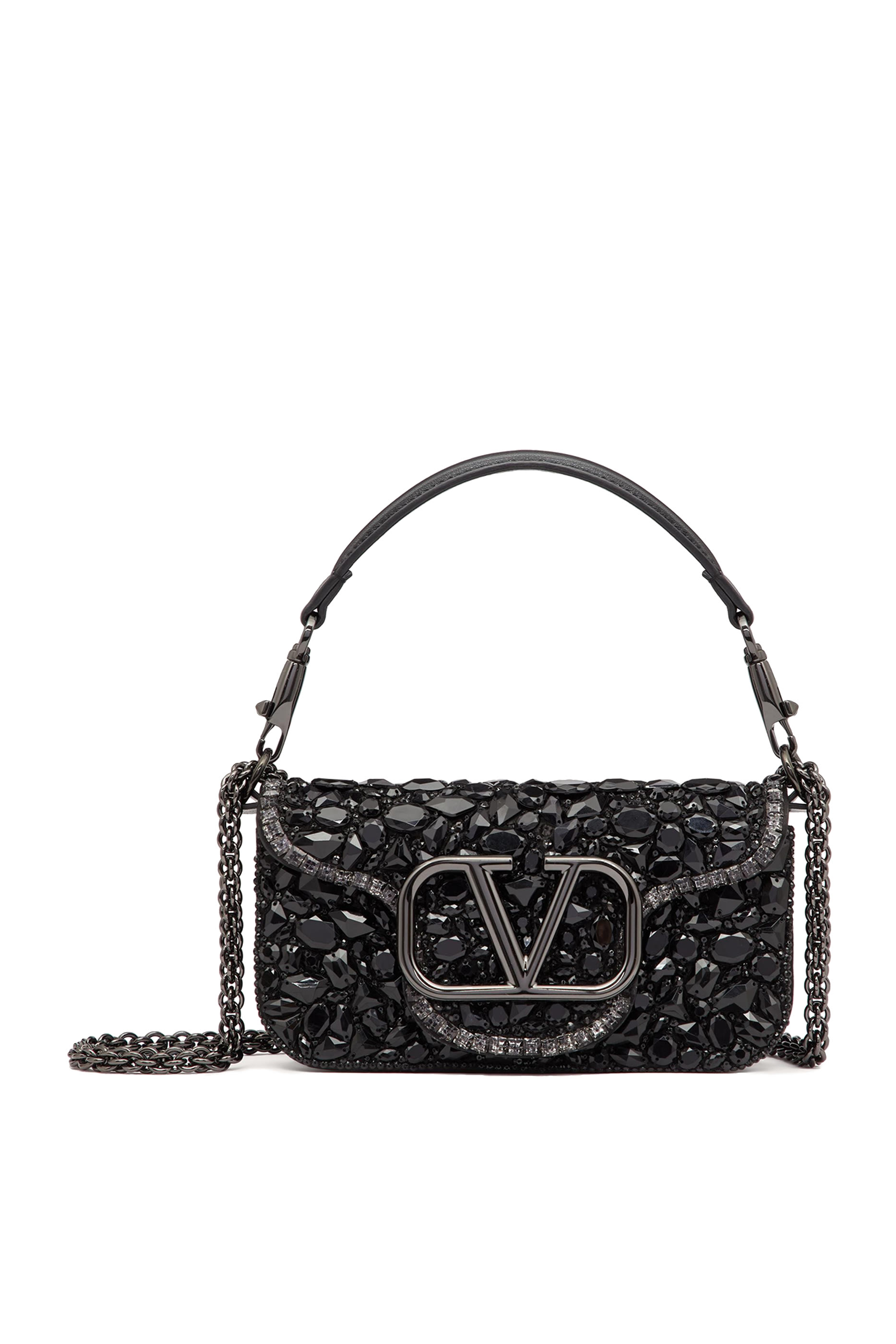 Valentino Garavani Small Sequin-Encrusted Loc&ograve; Shoulder Bag