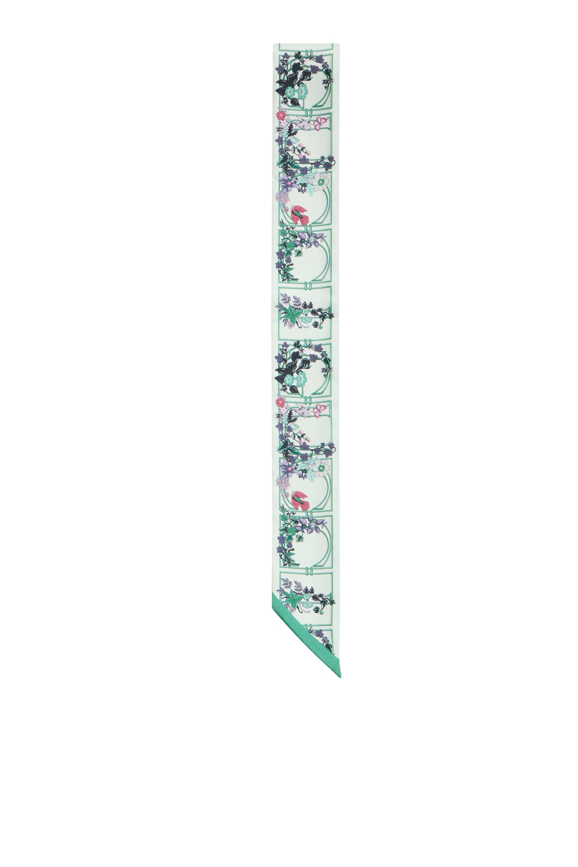 Allover Floral Geometric Print Ribbon