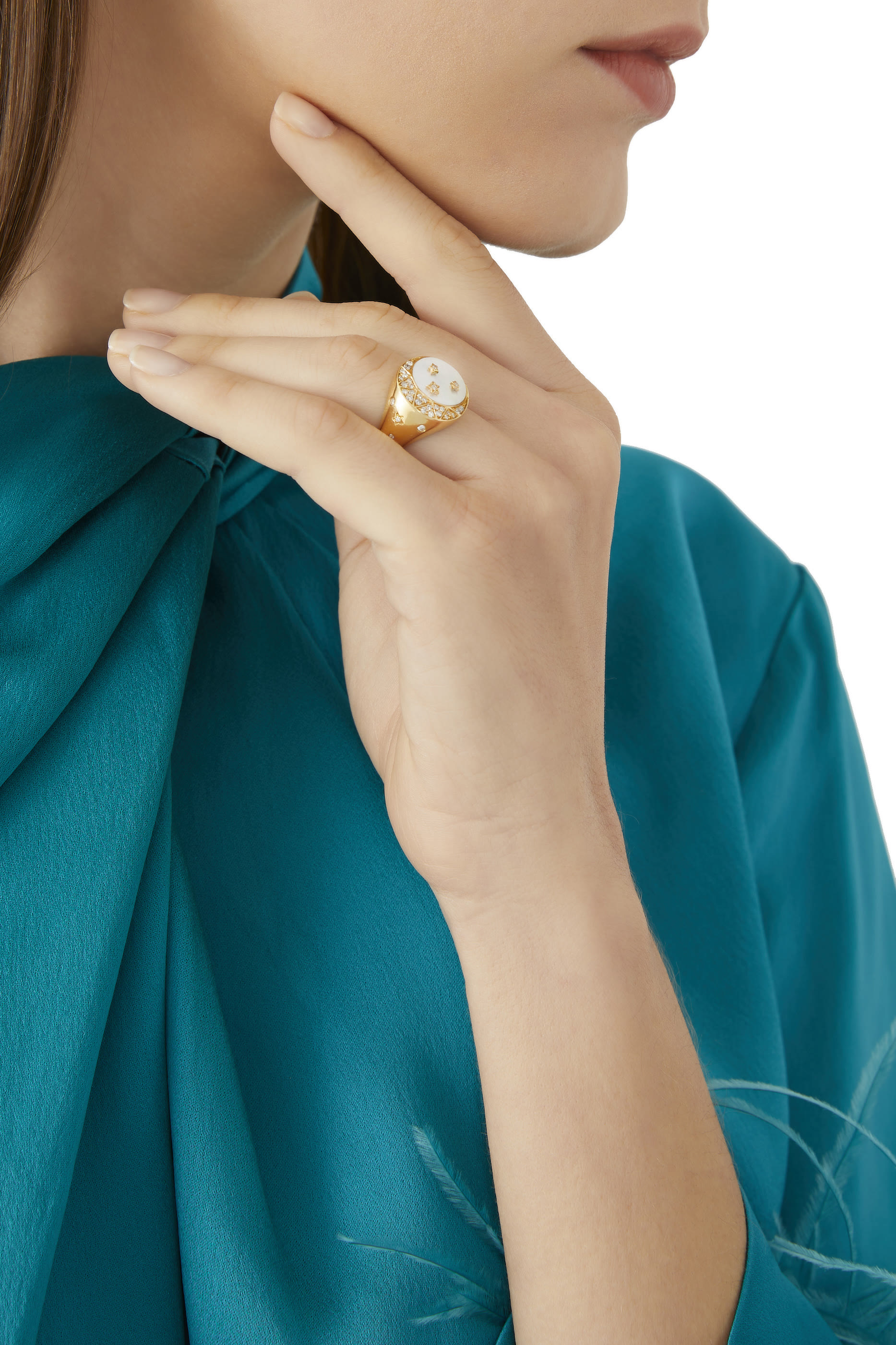 Moonlight Ring, 18k Yellow Gold & Diamonds