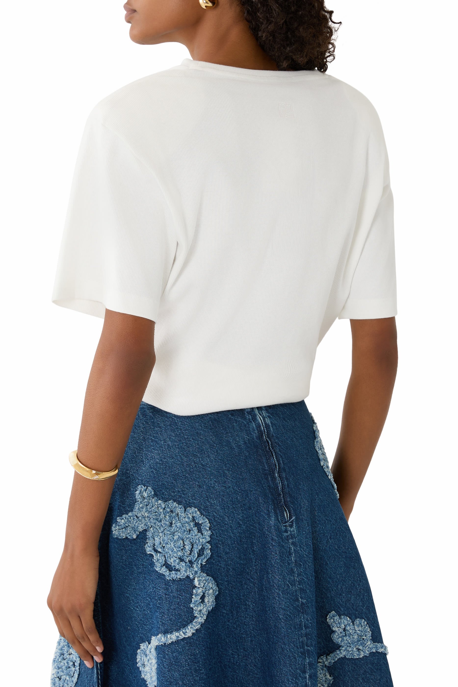 Knotted Ribbed T-Shirt