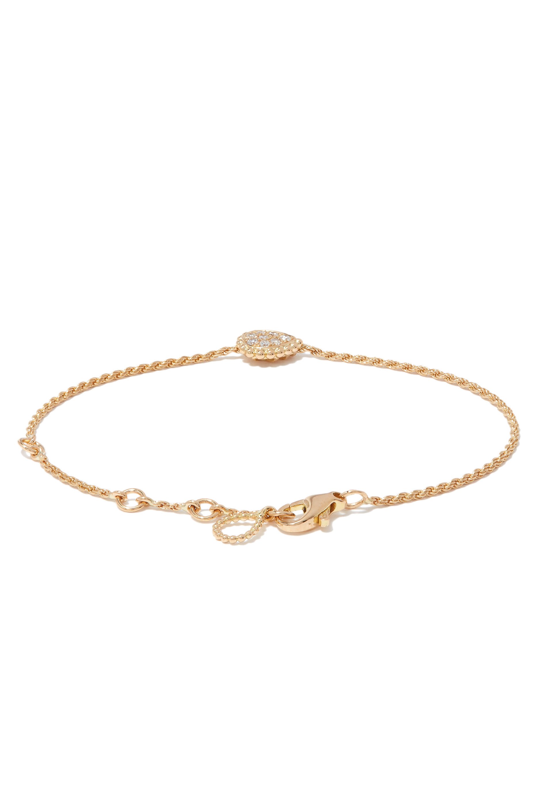 Serpent Boh&egrave;me XS Motif Bracelet, 18K Yellow Gold & Diamonds