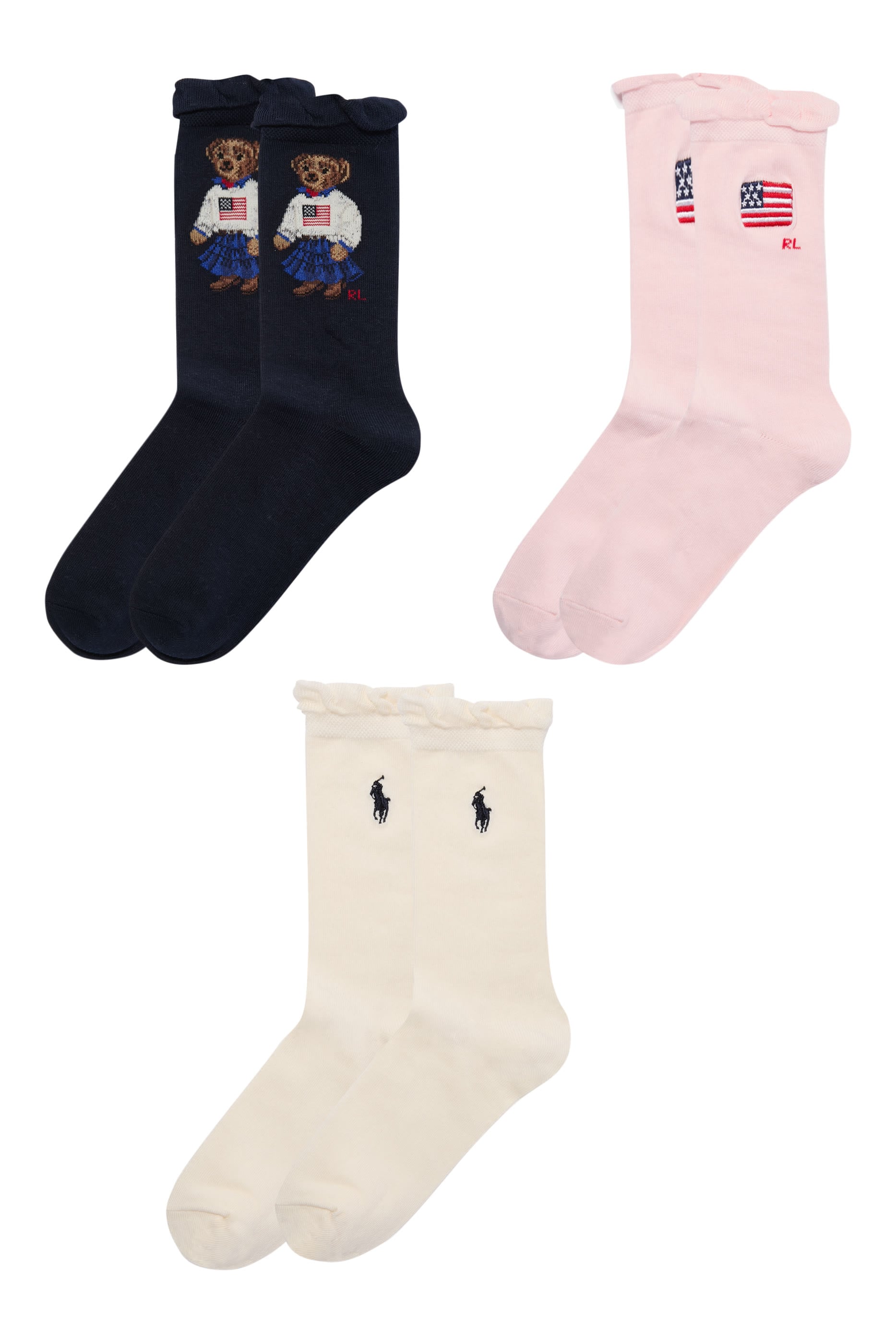 Kids 3-Pack Logo Crew Socks