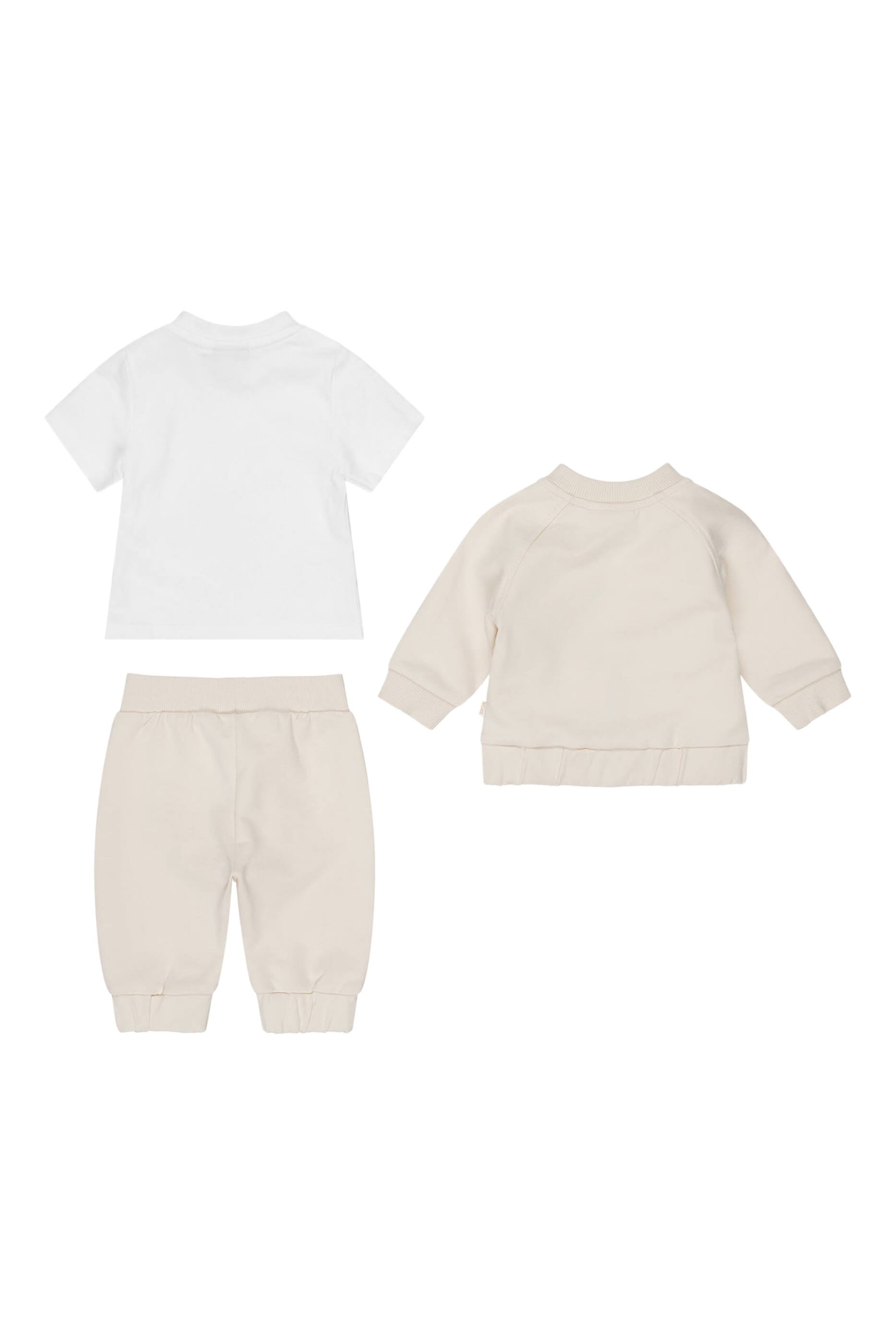 Kids Cotton T-Shirt, Trousers & Cardigan Set