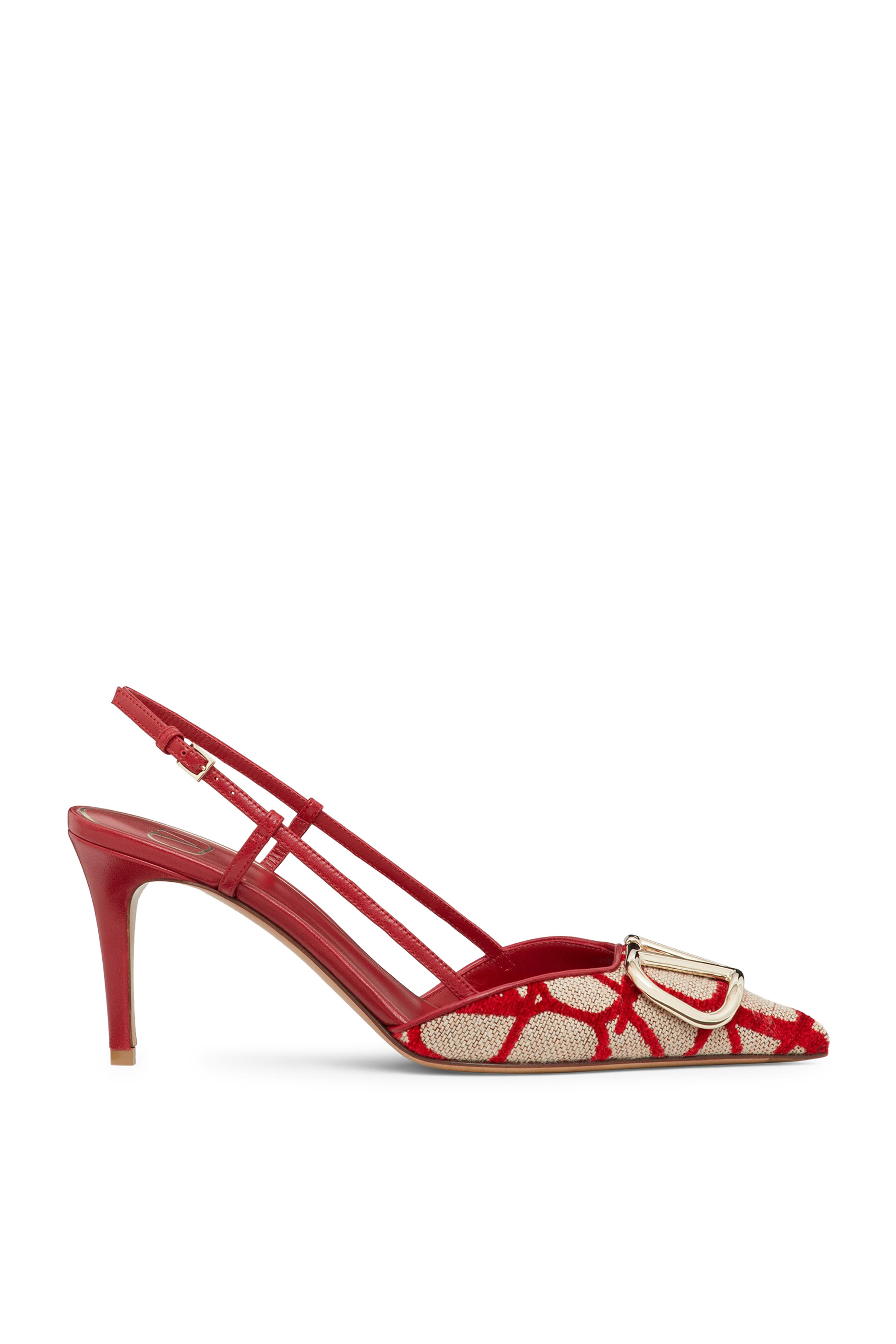 Valentino Garavani 80 Toile Iconographe Slingback Pumps