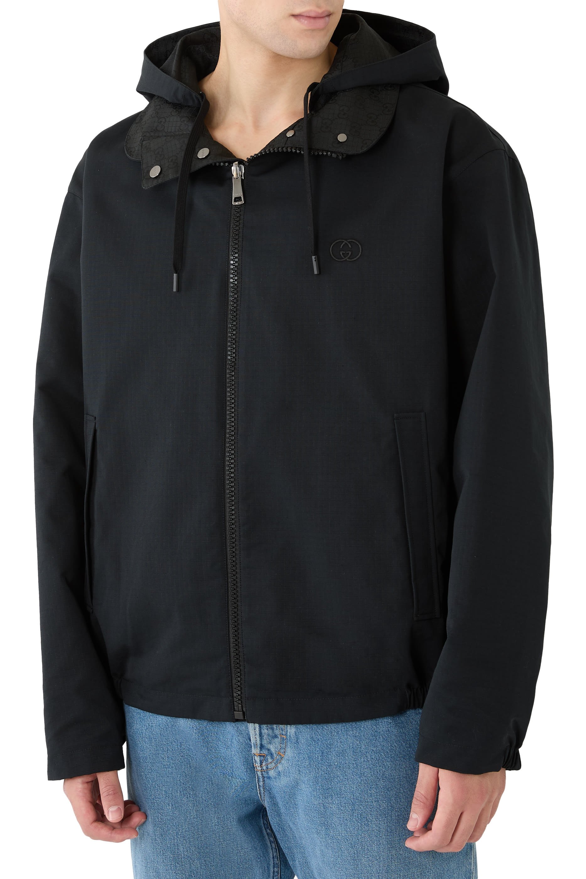 Reversible Cotton Ripstop Zip Jacket