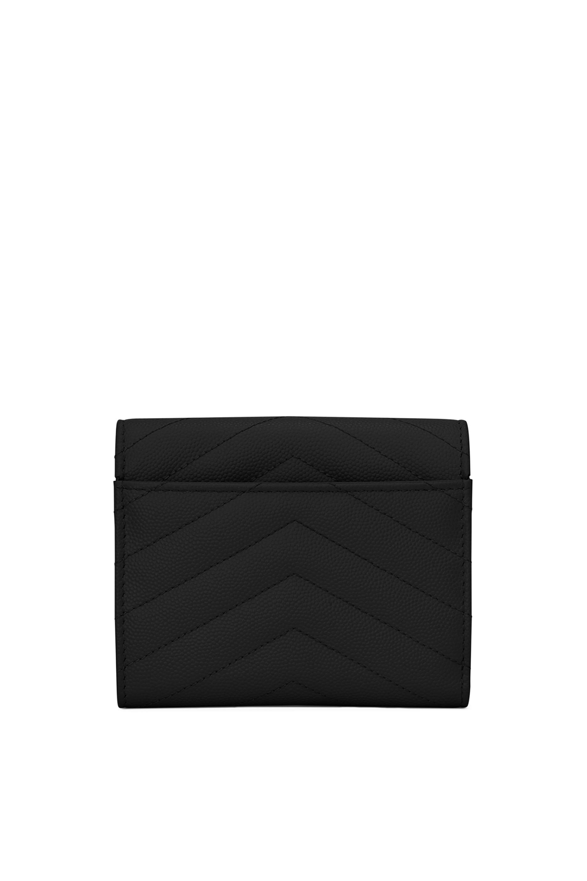  Cassandre Matelasse Compact Tri Fold Wallet in Grain De Poudre Leather