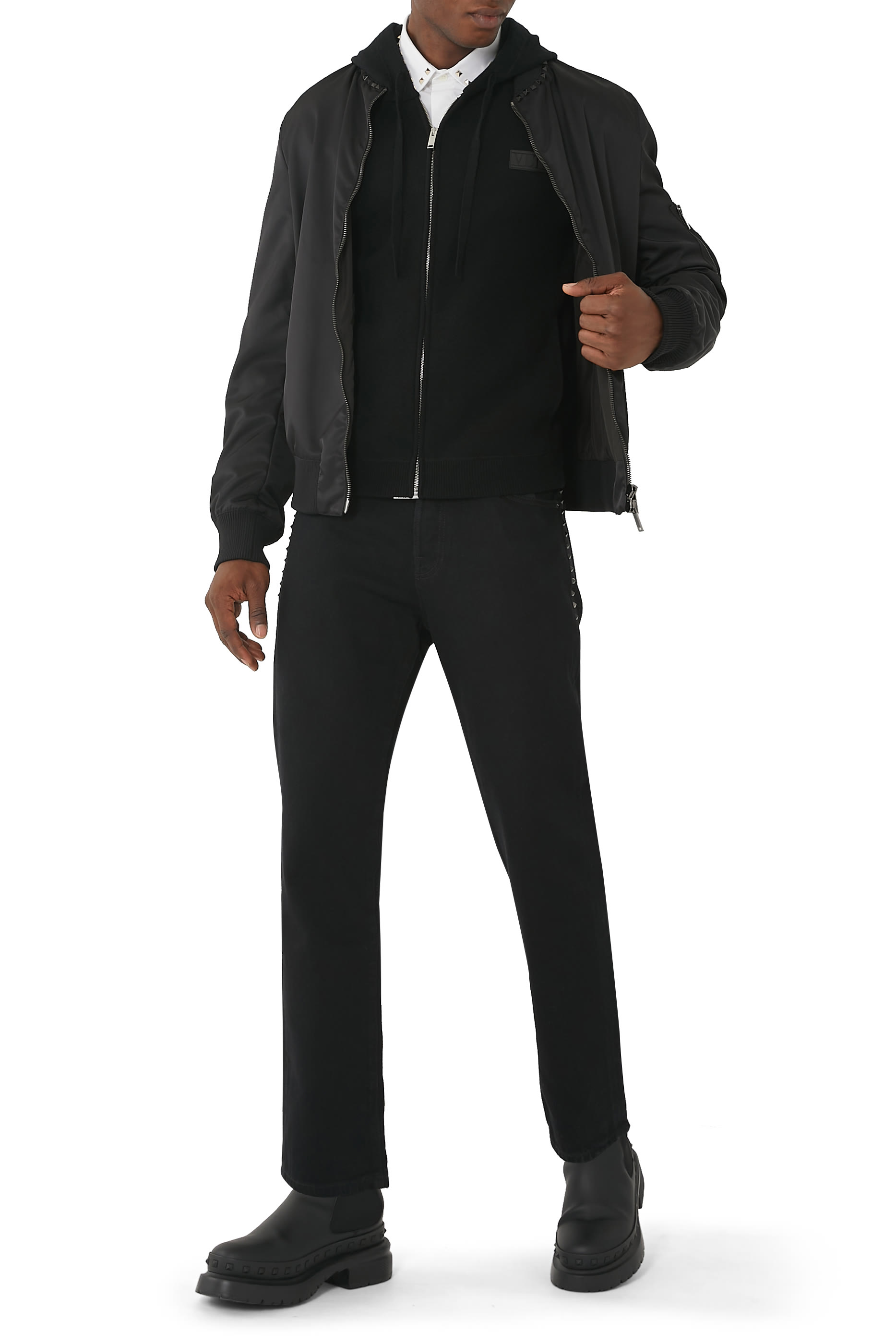 Logo Patch Zip-Up Sweatshirt