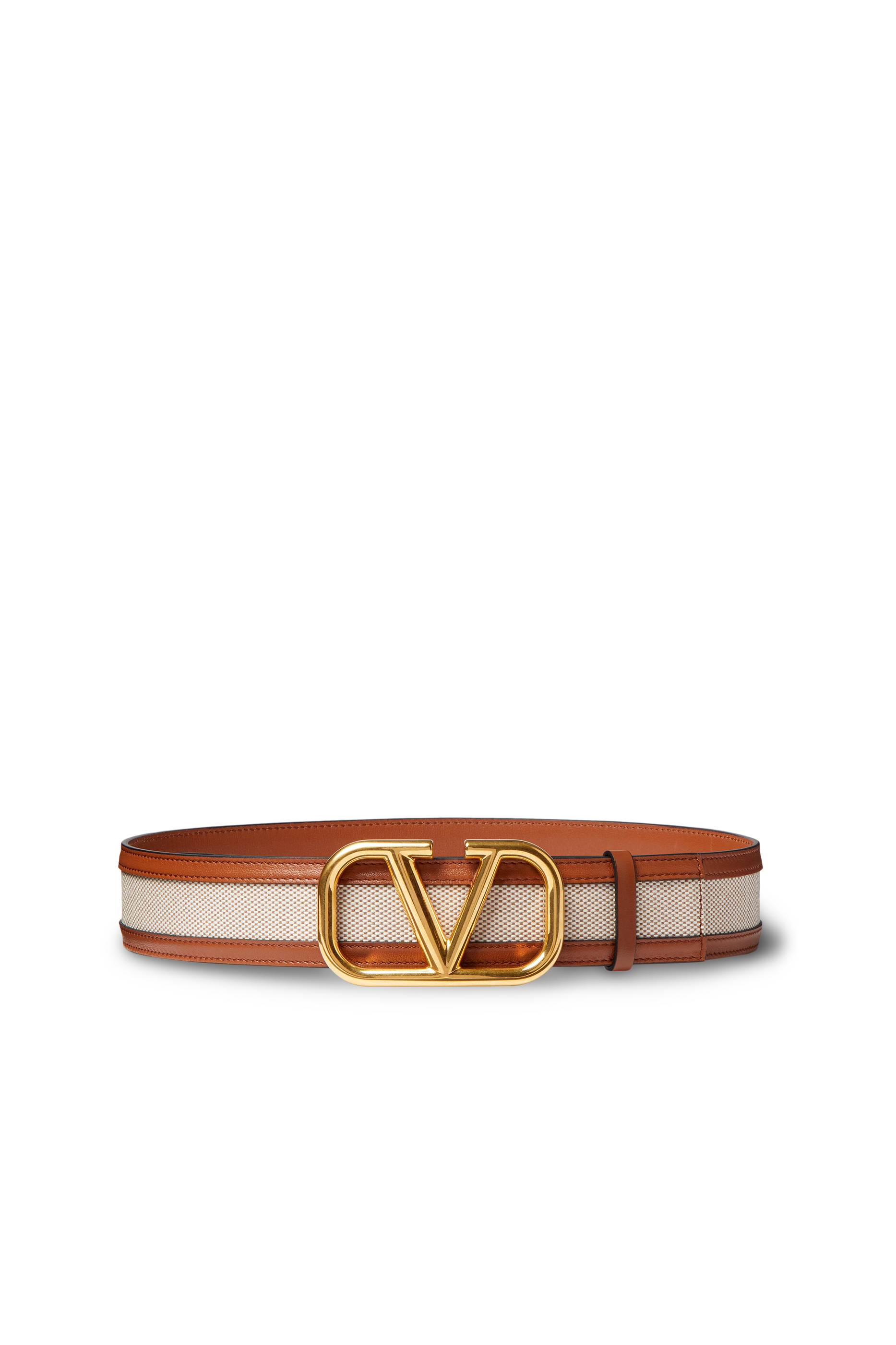  Vlogo Leather & Canvas Belt
