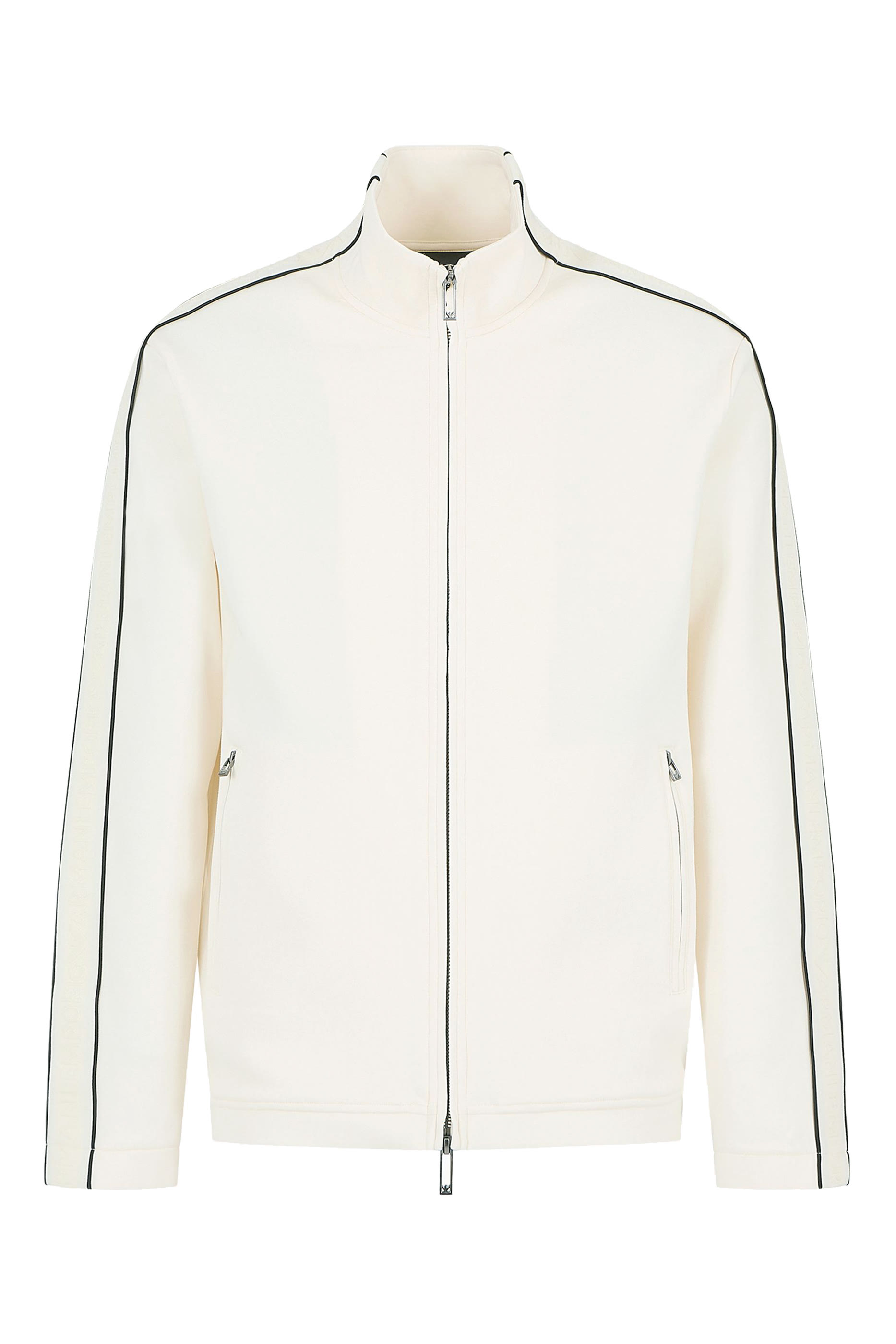 Logo Tape Double-Jersey Zip Sweatshirt