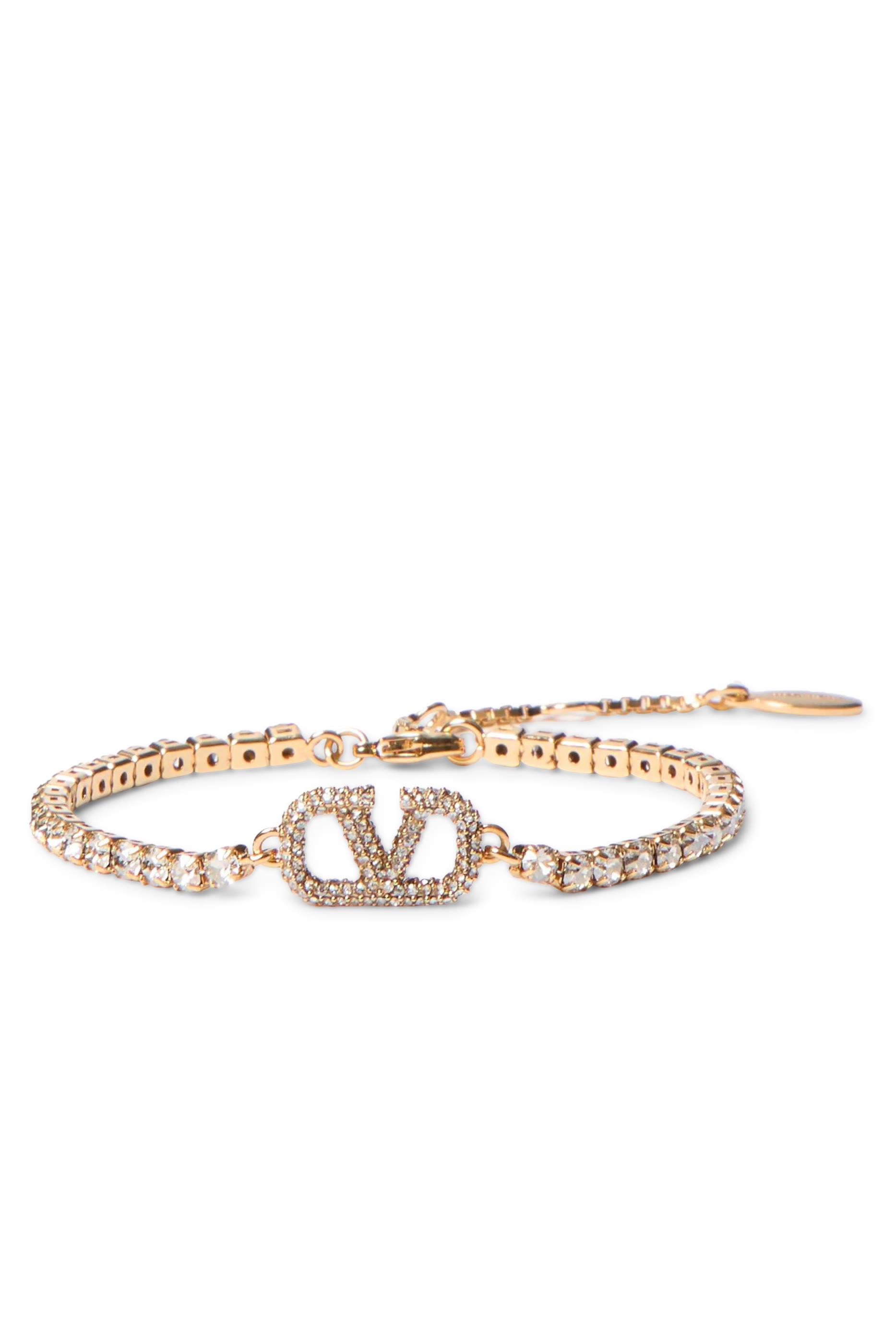 VLogo Signature Metal and Swarovski&reg; Crystal Bracelet