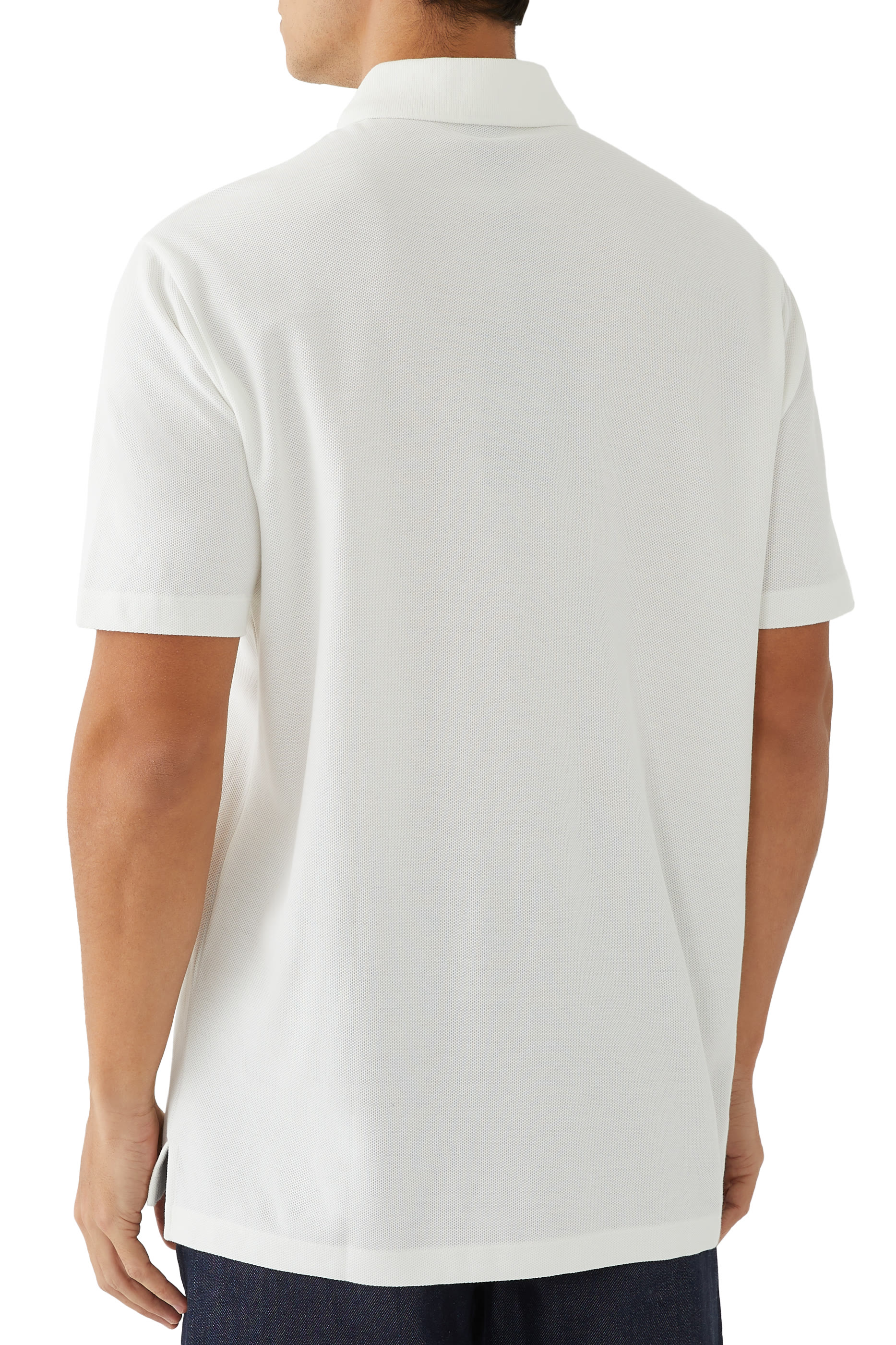 AX Logo Half-Zip Polo Shirt