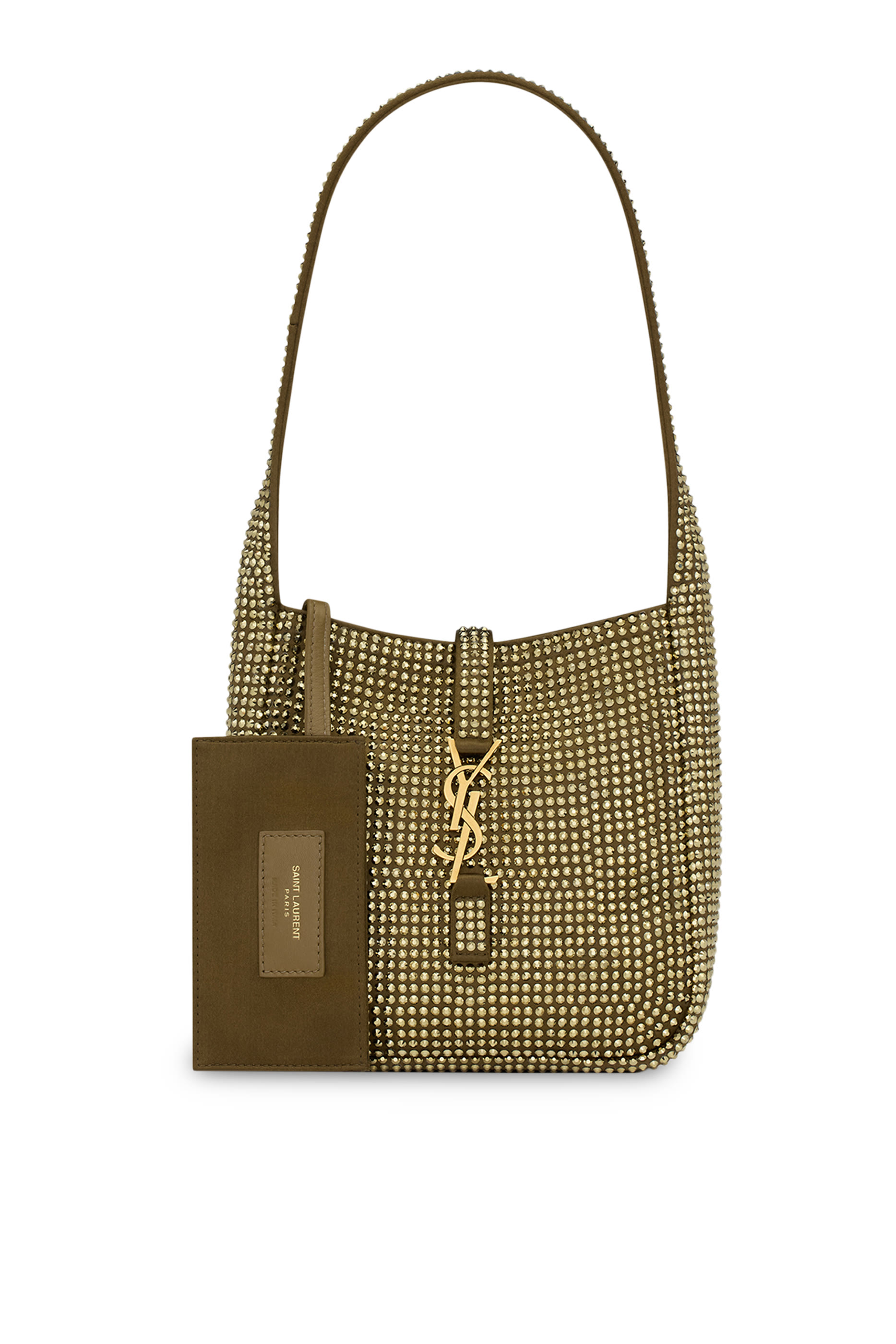 Le 5 &Agrave; 7 Supple Baby Bag in Silk Satin and Crystals