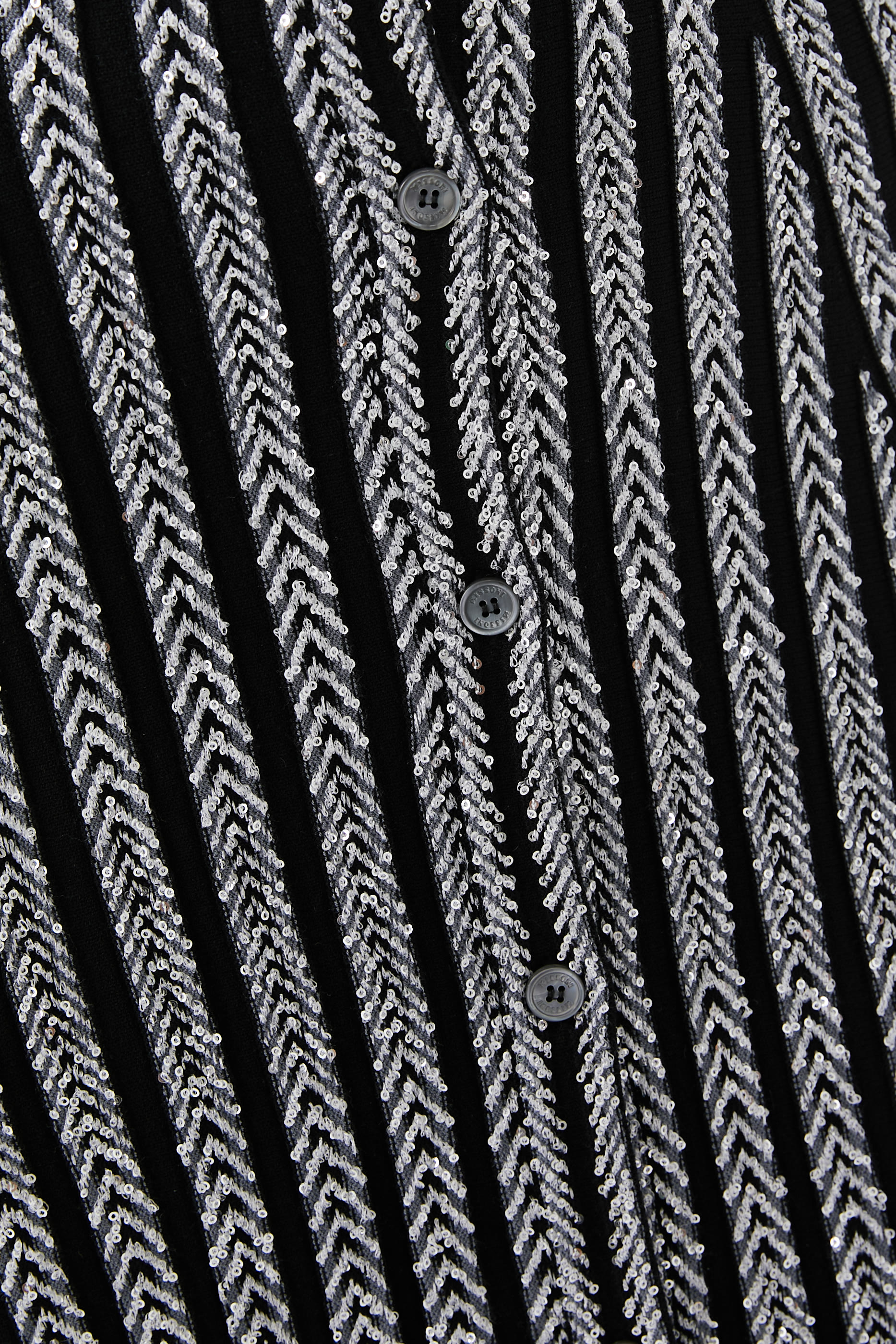 Solid Partialized Sequinned Knit Maxi Cardigan